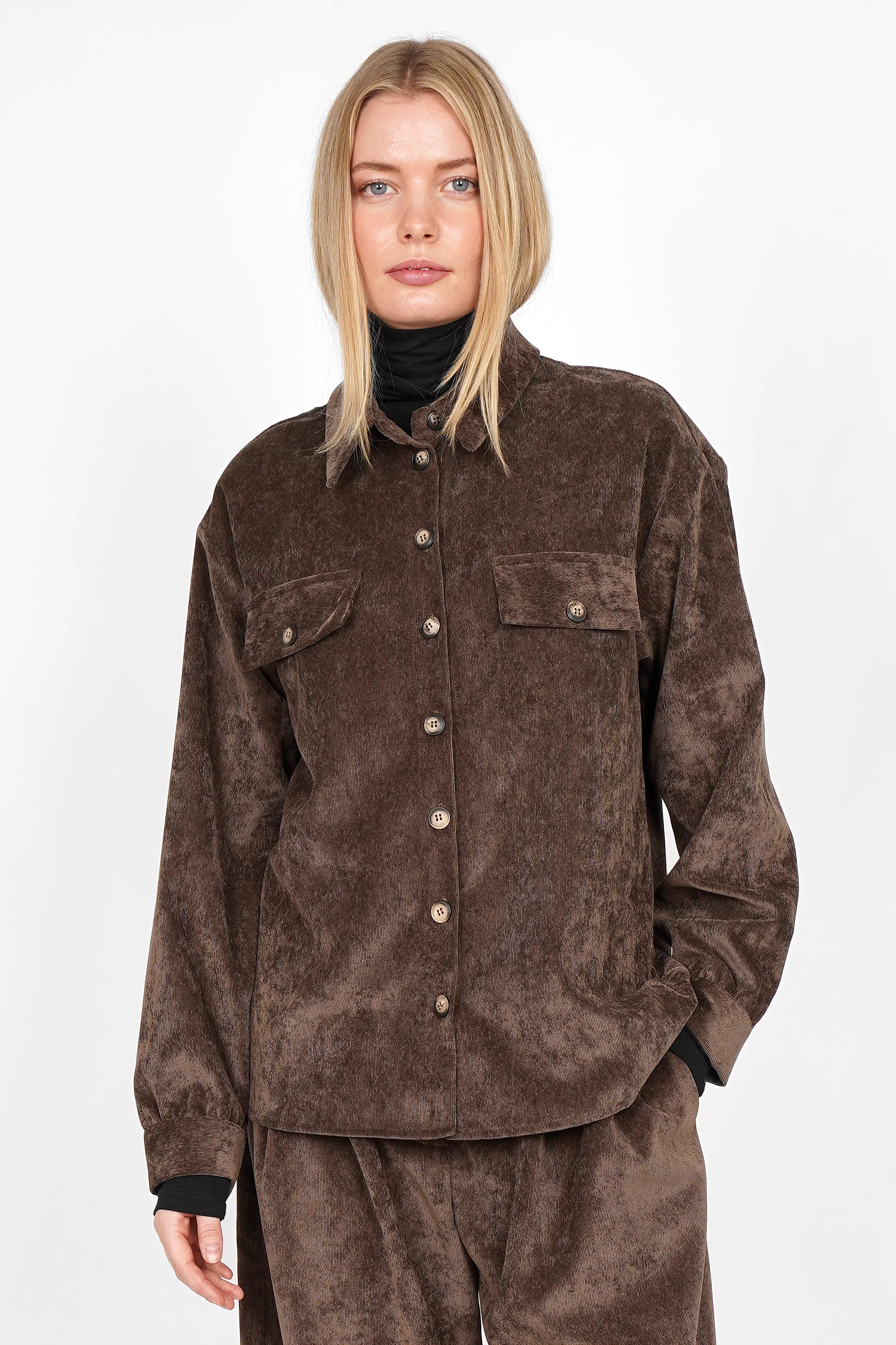 POULA cord overshirt