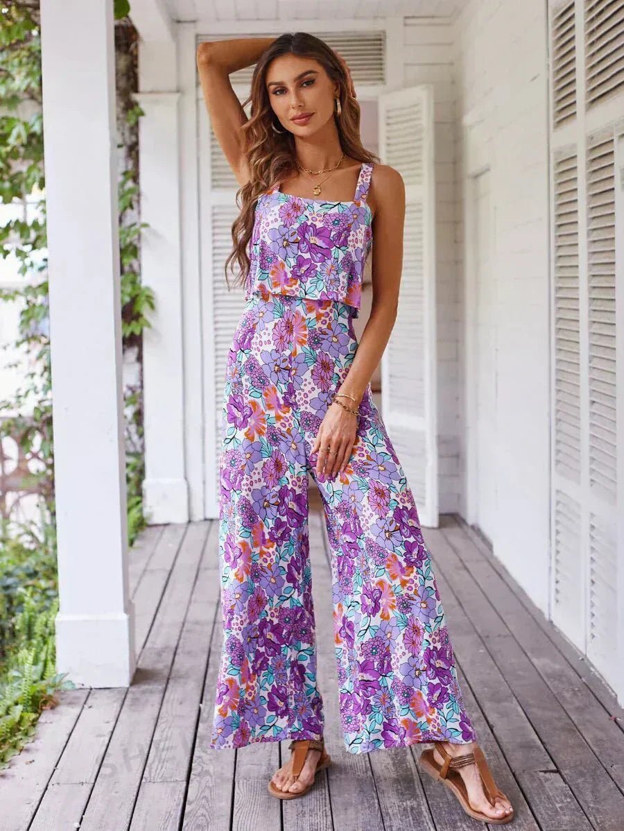 Nympha | Floral Wide - leg Jumpsuit - Nora & Ivy Boutique