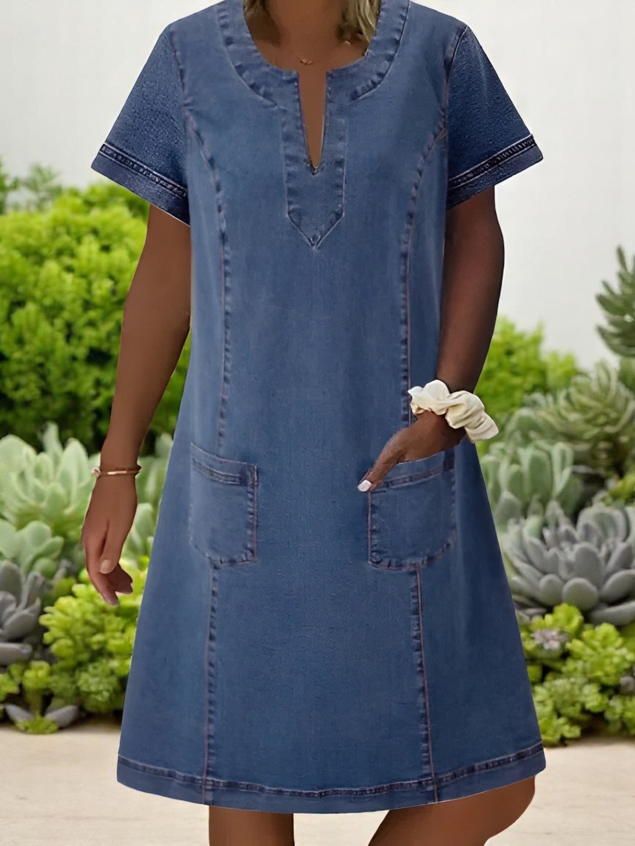Gidget | Graceful Denim Dress - Nora & Ivy Boutique
