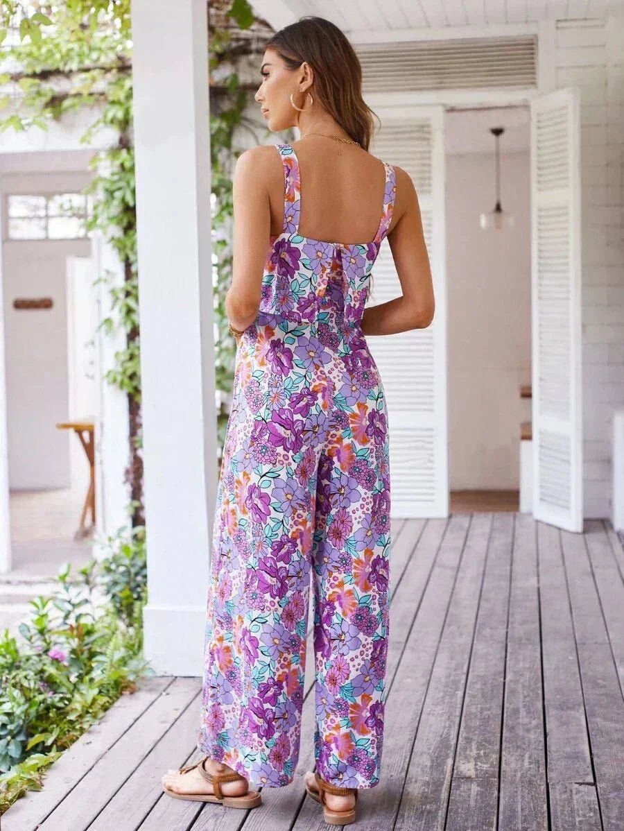 Nympha | Floral Wide - leg Jumpsuit - Nora & Ivy Boutique
