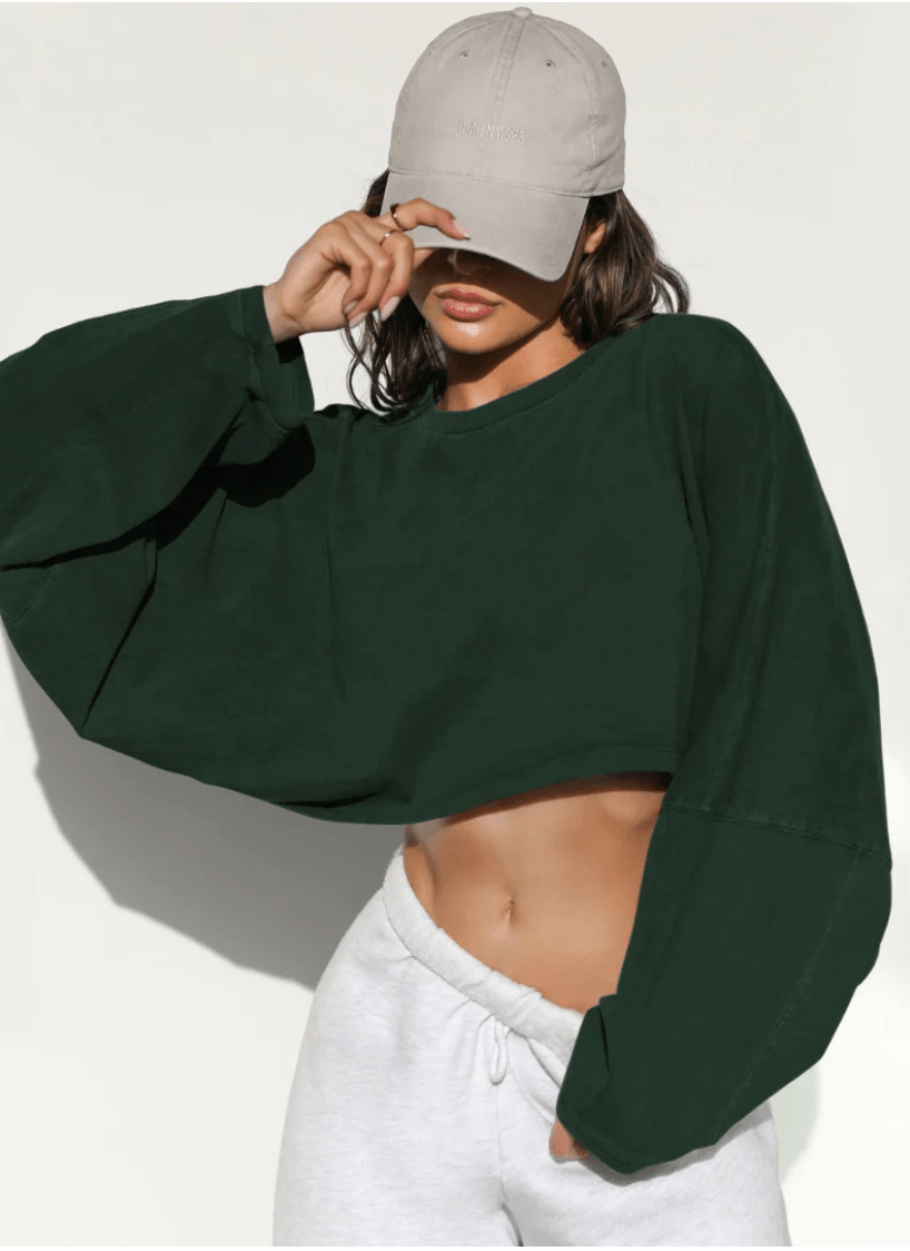SKYE™ - Casual Cropped Pullover Sweatshirt - Nora & Ivy Boutique