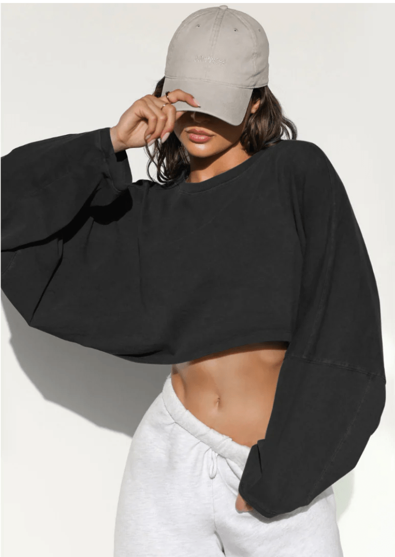 SKYE™ - Casual Cropped Pullover Sweatshirt - Nora & Ivy Boutique