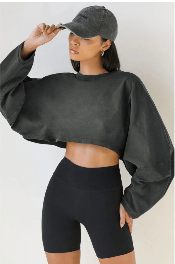 SKYE™ - Casual Cropped Pullover Sweatshirt - Nora & Ivy Boutique