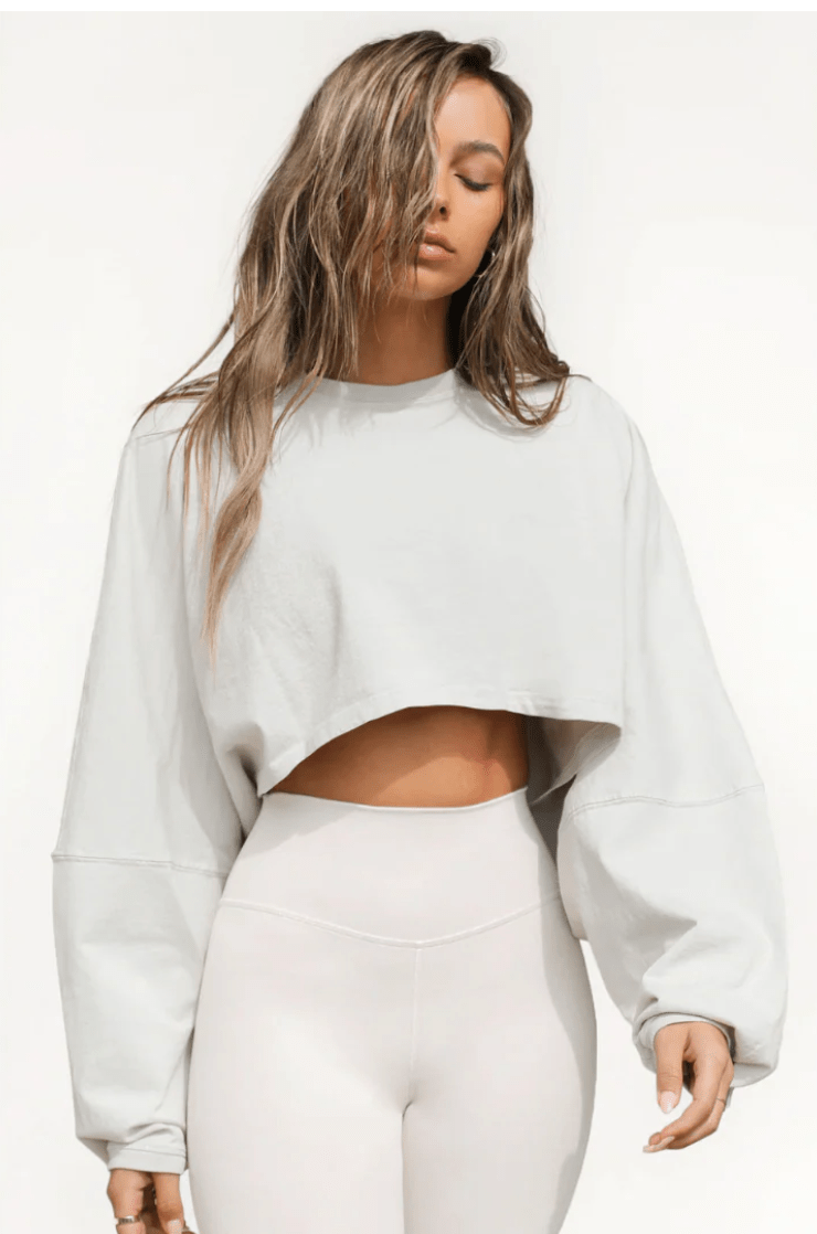 SKYE™ - Casual Cropped Pullover Sweatshirt - Nora & Ivy Boutique