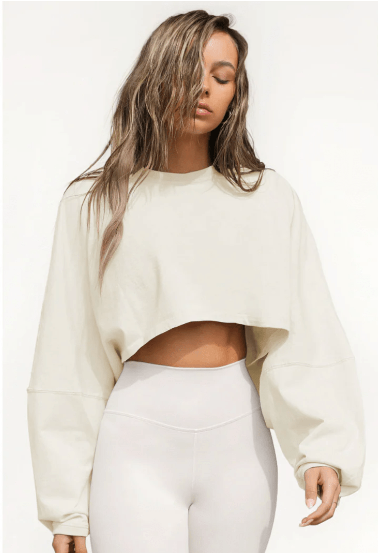 SKYE™ - Casual Cropped Pullover Sweatshirt - Nora & Ivy Boutique