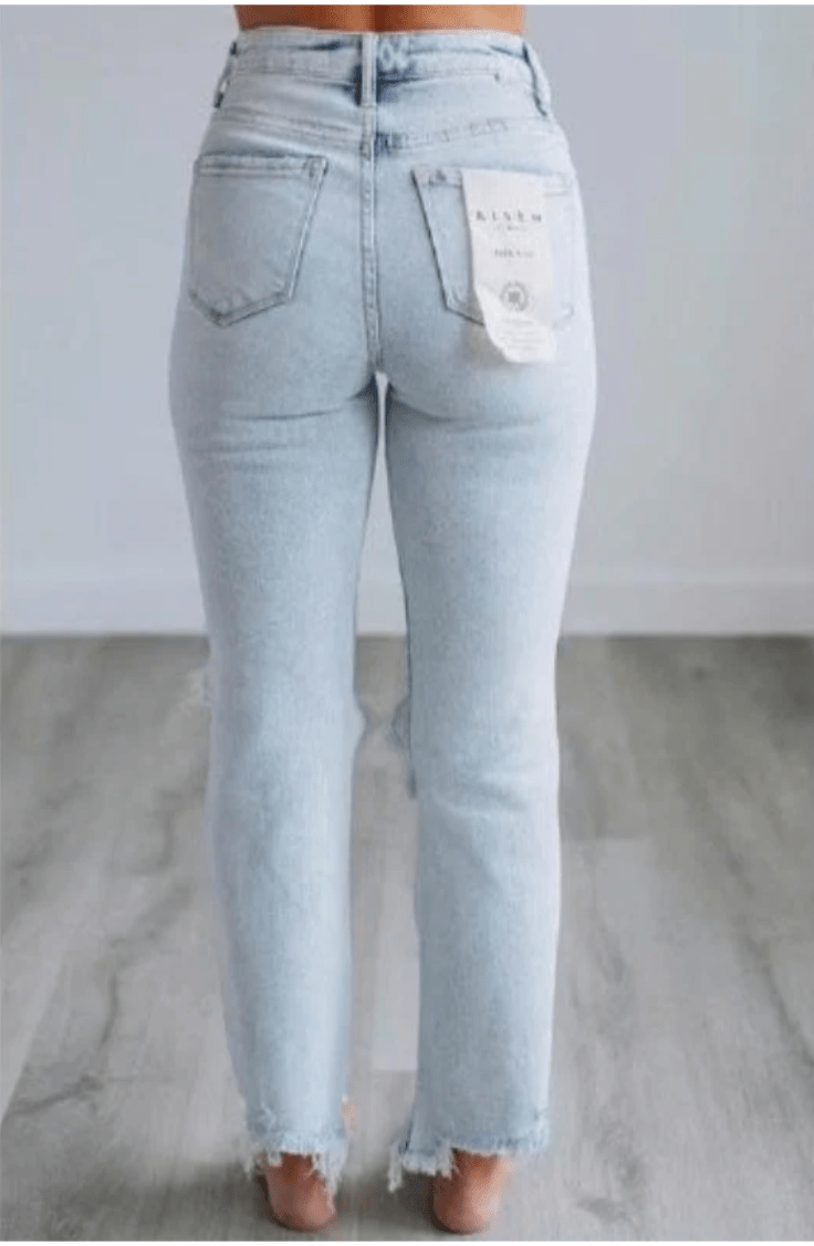 TALA™ – Casual Washed Slim - Fit Ripped Jeans - Nora & Ivy Boutique