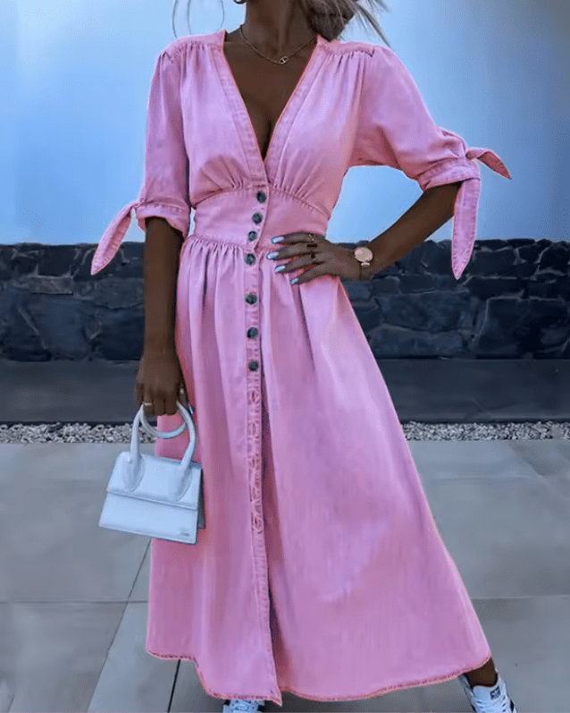 Sabrina | Classic Button Dress - Nora & Ivy Boutique