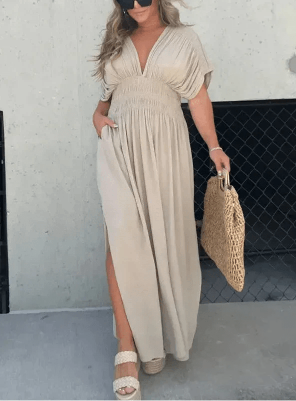 Aifah | Flowing Batwing Maxi - Nora & Ivy Boutique