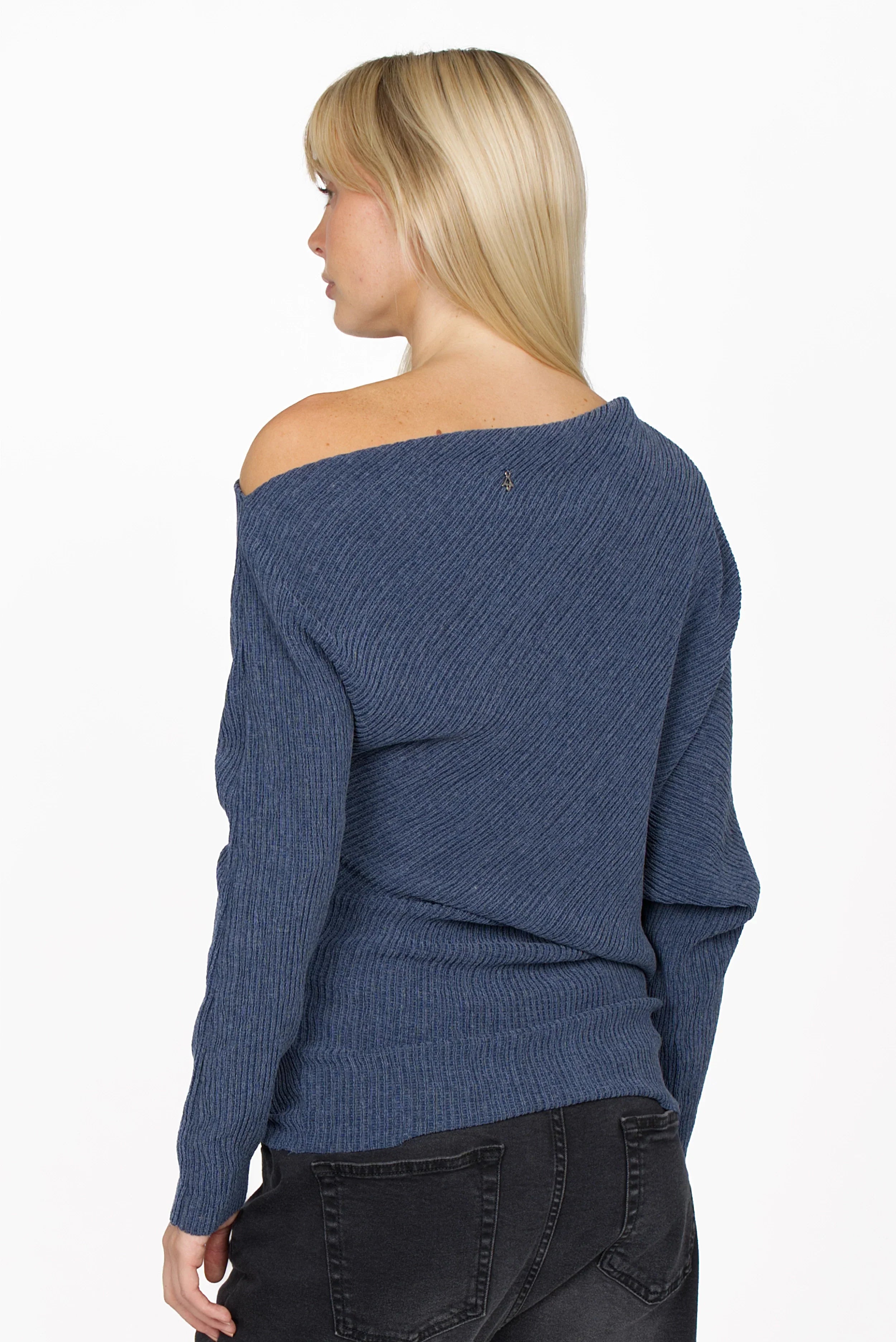 TALIE one-shoulder top in pleated crepe jersey
