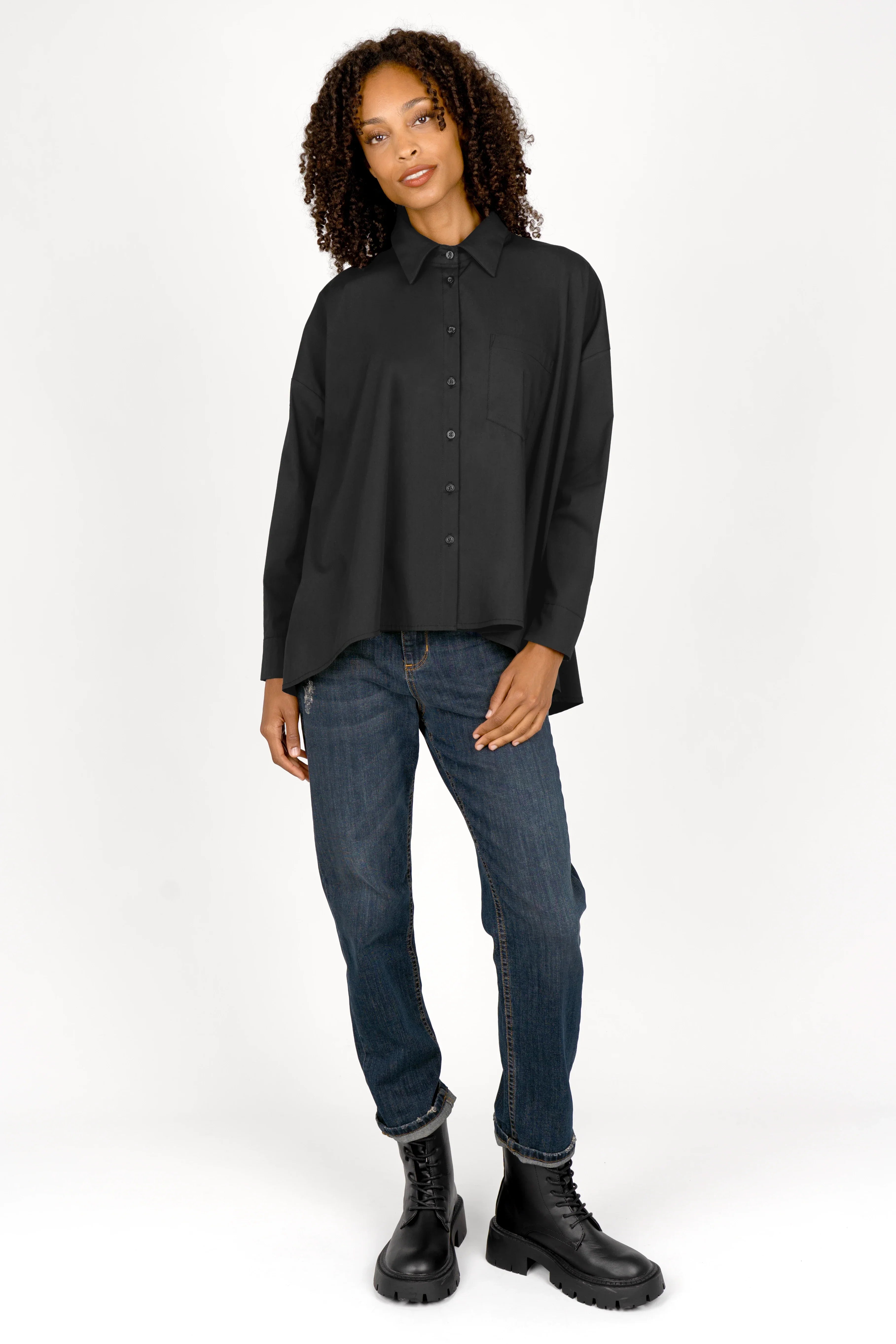 TIALY oversized blouse in poplin