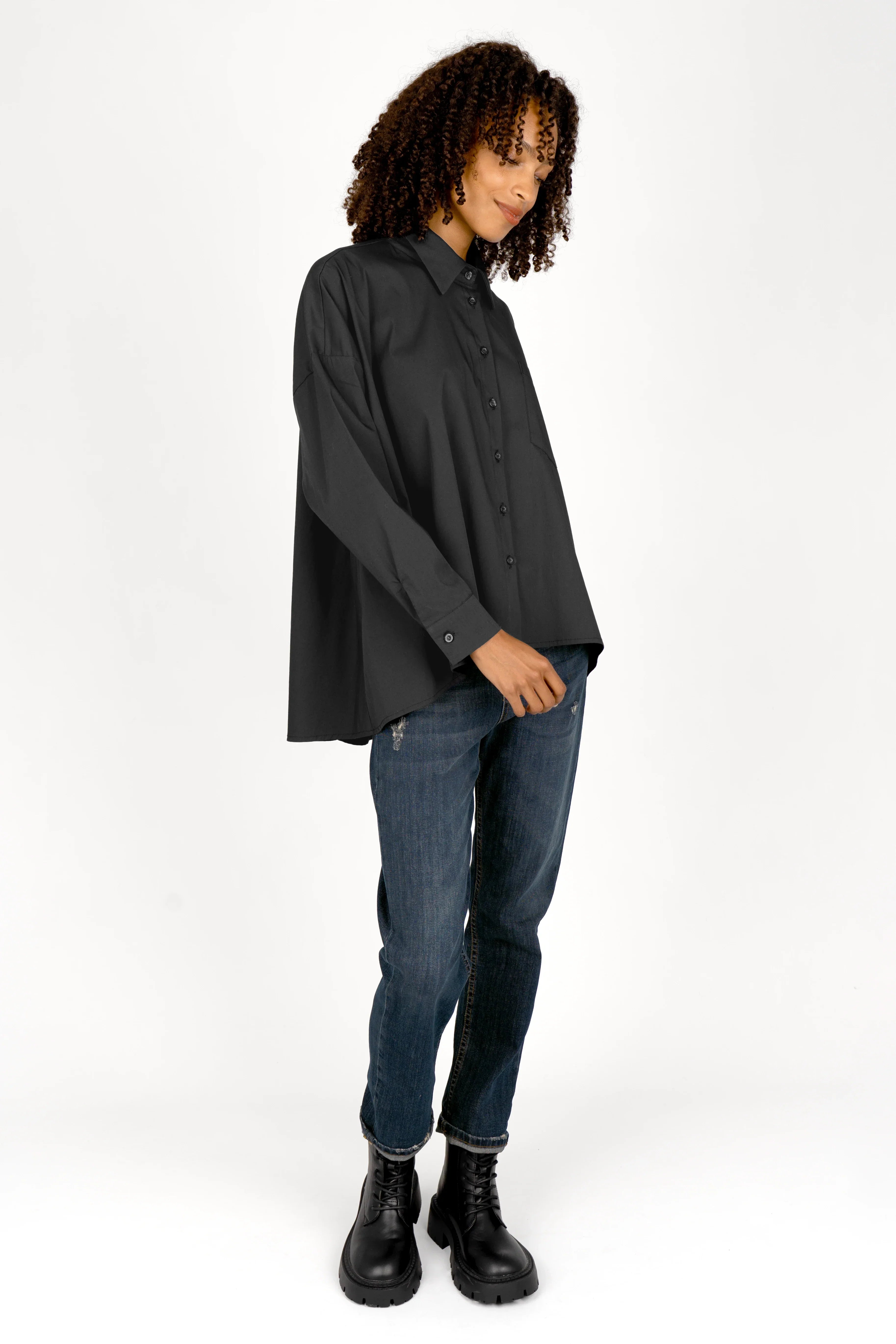 TIALY oversized blouse in poplin