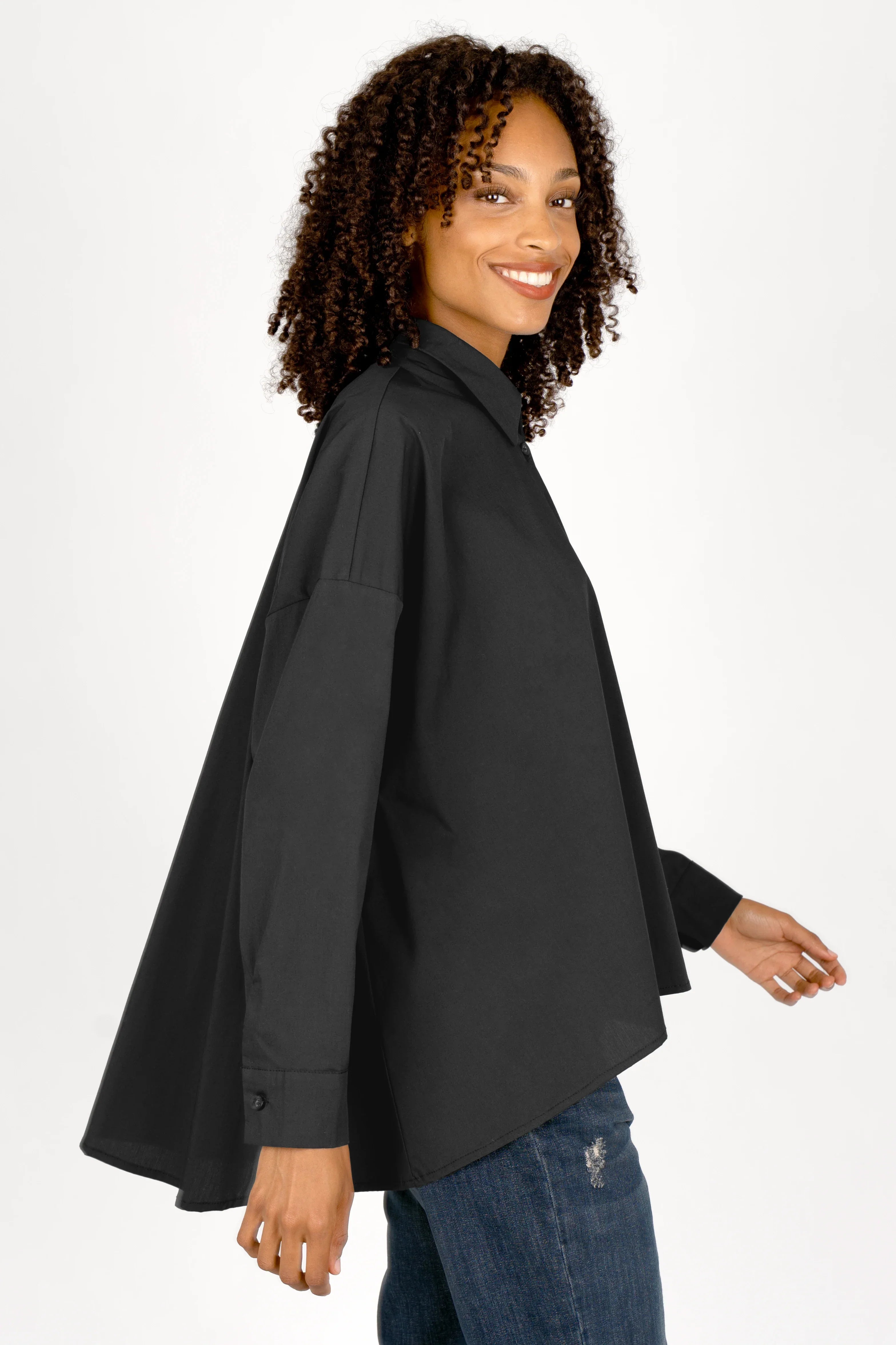 TIALY oversized blouse in poplin