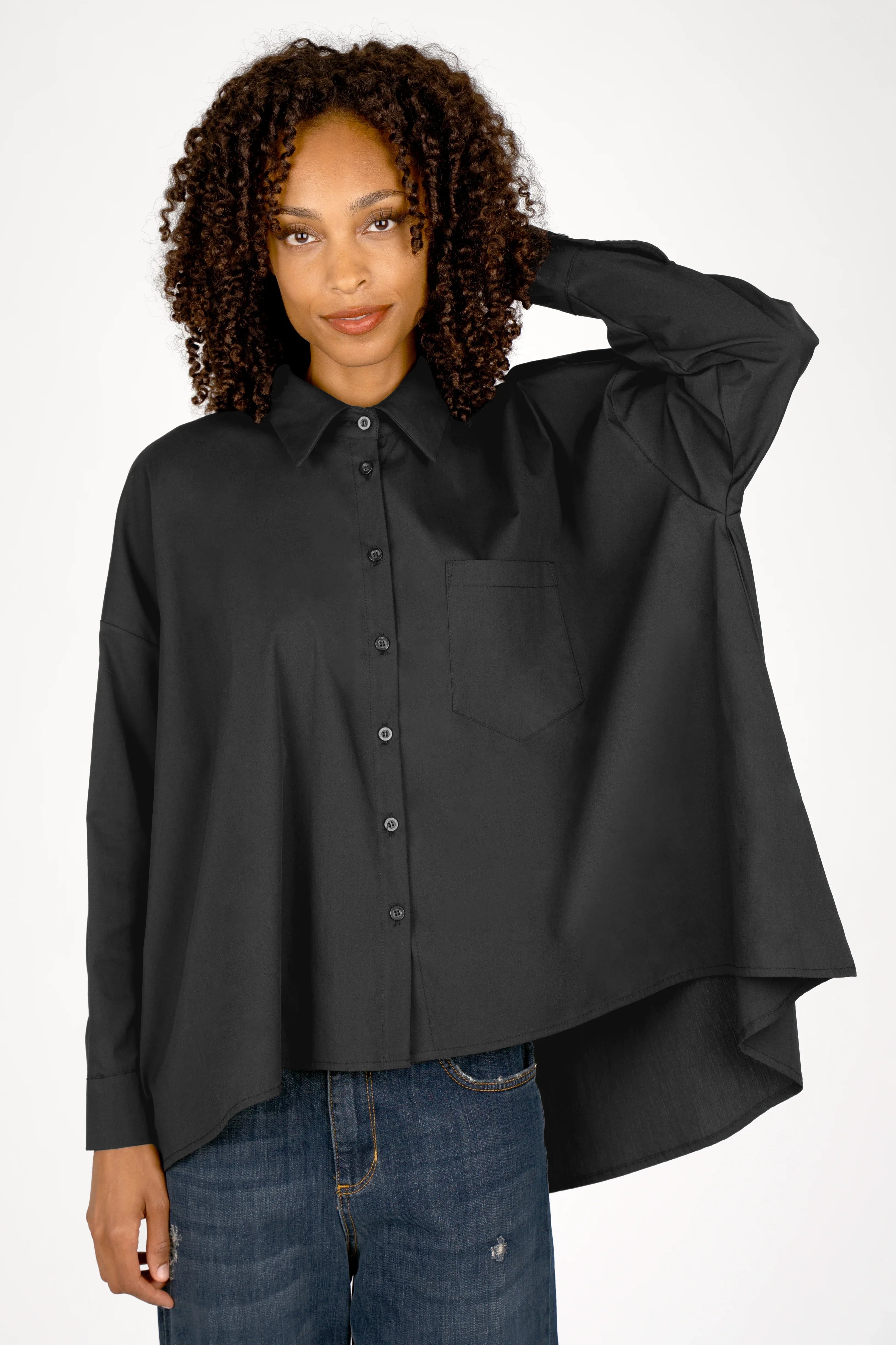 TIALY oversized blouse in poplin