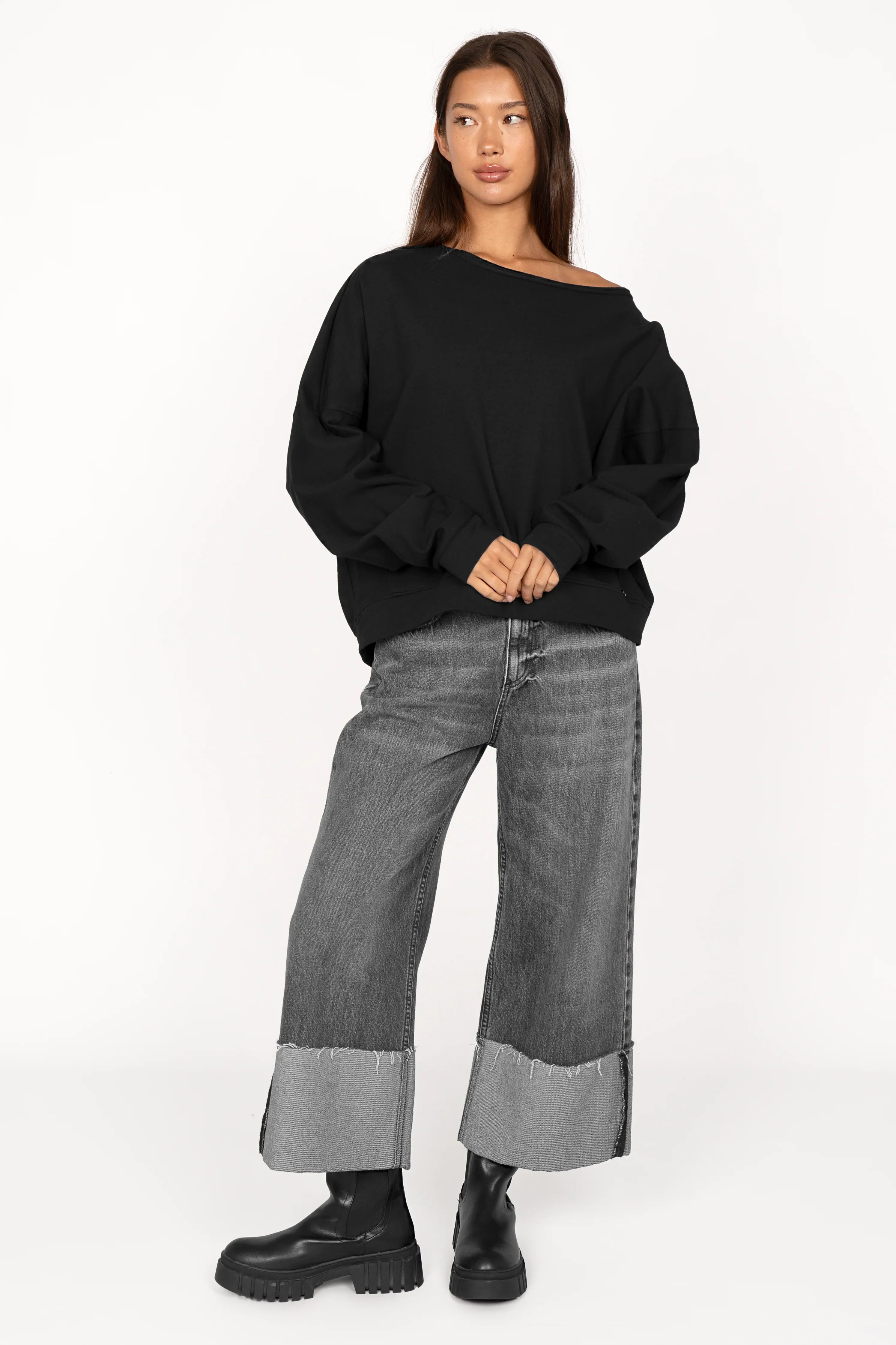 TIMAJ One Shoulder Sweater