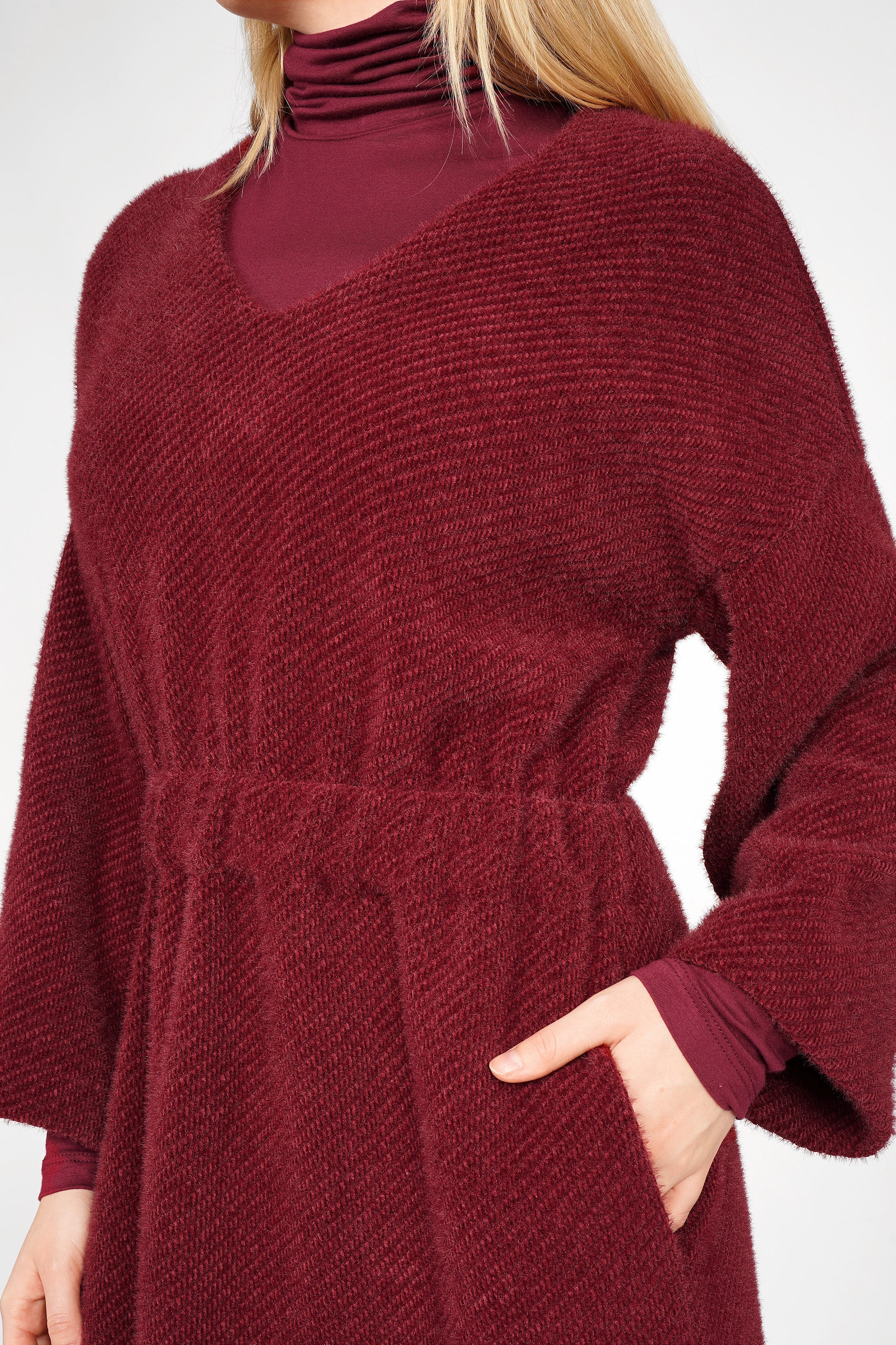 UJALE dress with velvety-soft short-haired fur texture