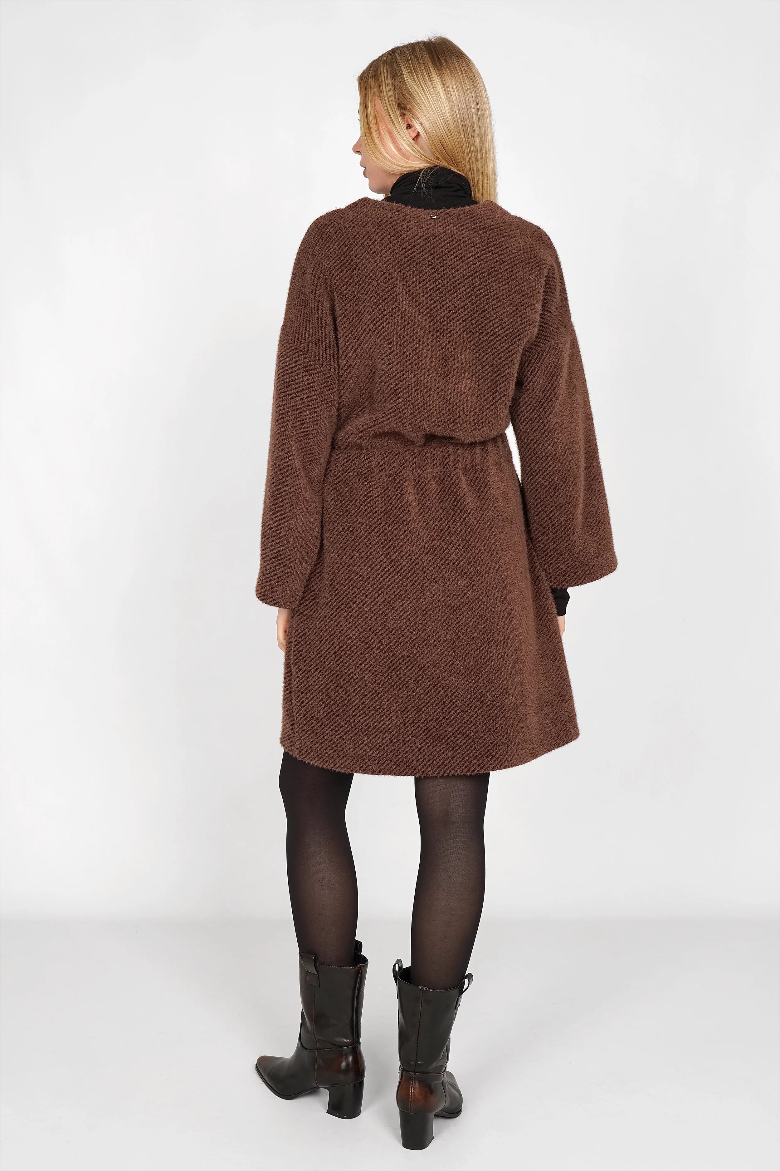 UJALE dress with velvety-soft short-haired fur texture