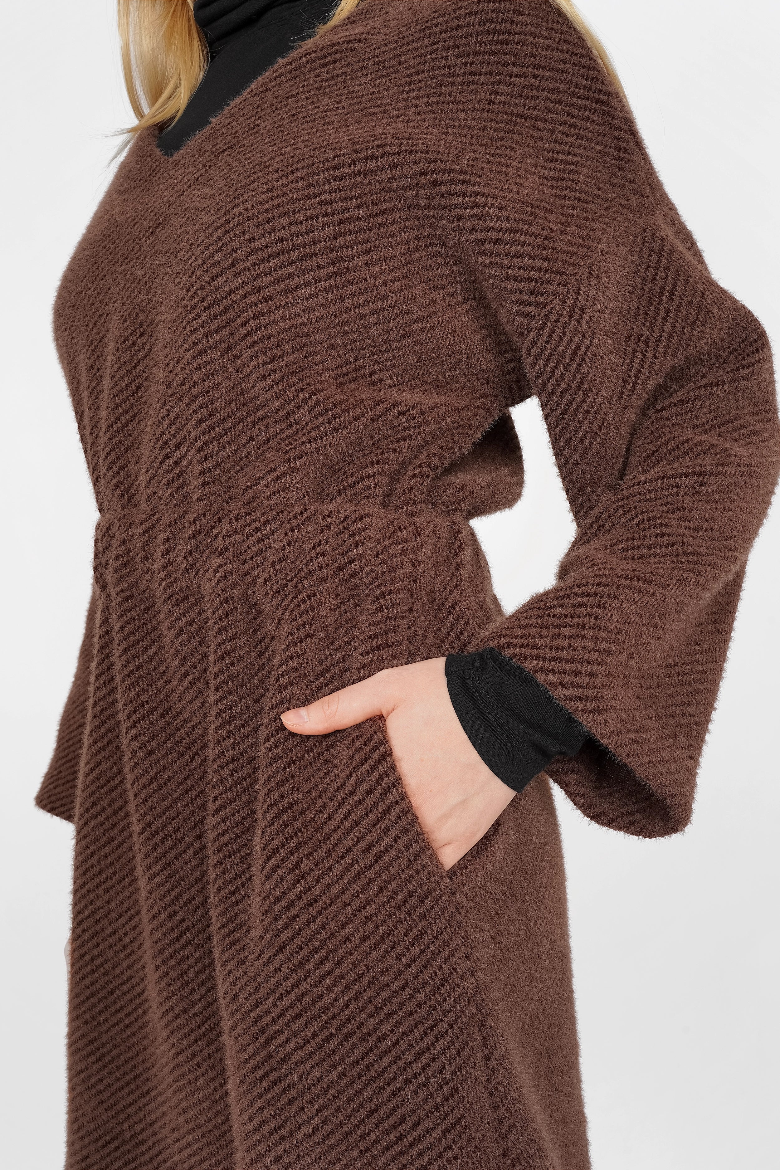 UJALE dress with velvety-soft short-haired fur texture