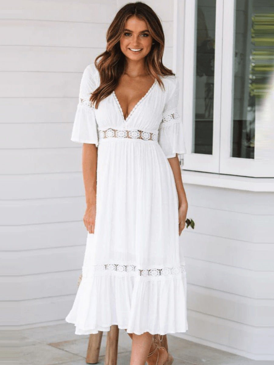 Clea | Effortless White Dress - Nora & Ivy Boutique