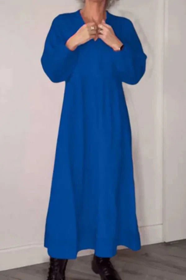 Penelope | V - Neck Linen Dress - Nora & Ivy Boutique