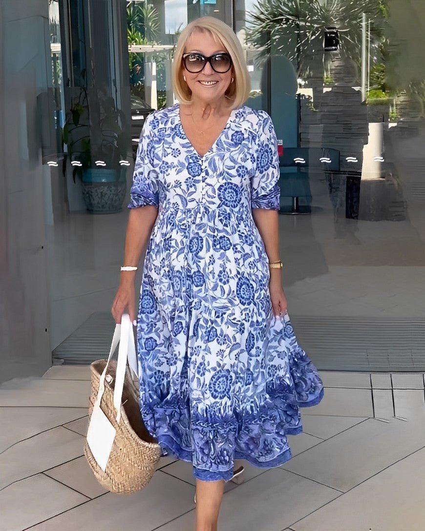 Keisha | Graceful V - Neck Floral - Nora & Ivy Boutique