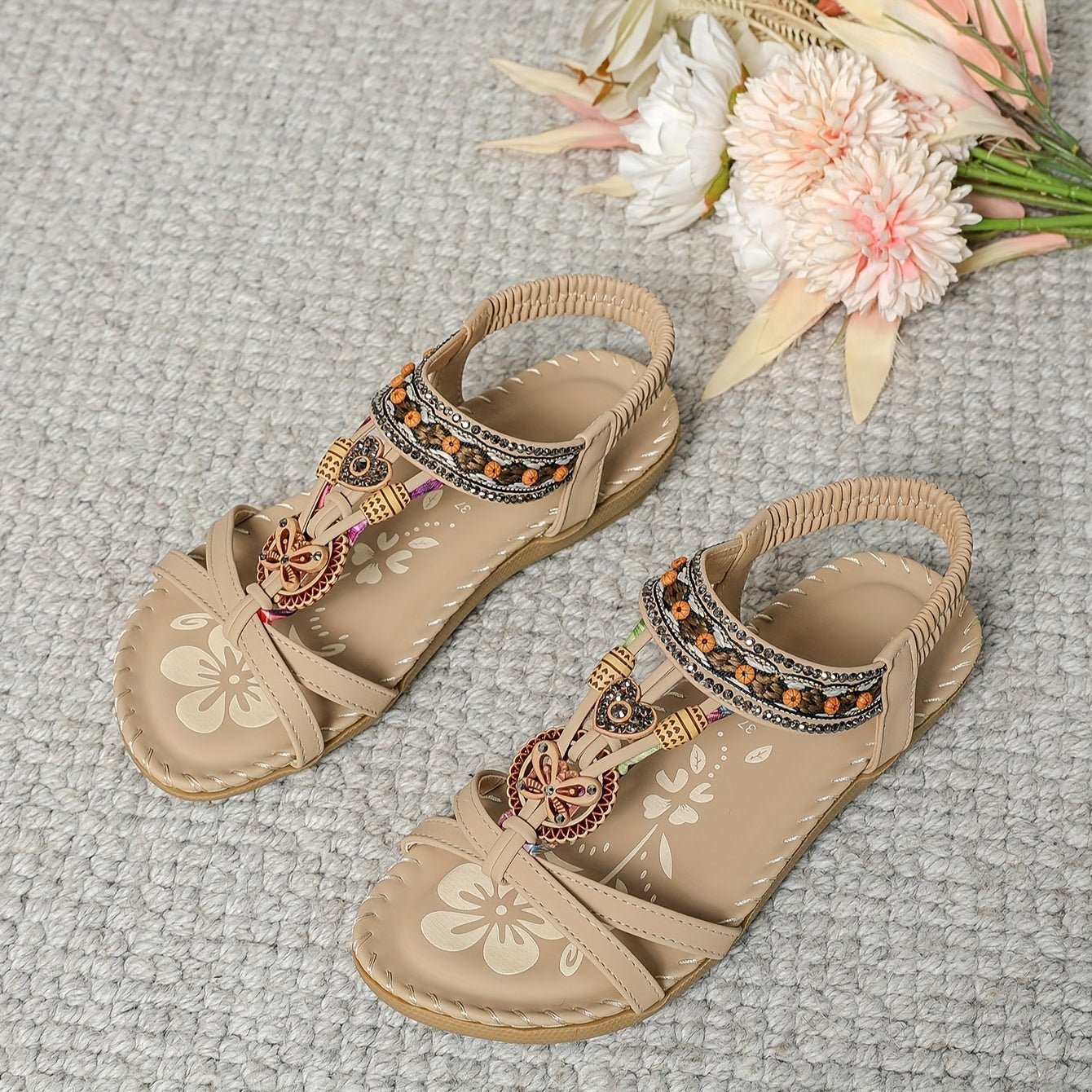 Nalu | Boho Flat Sandals - Nora & Ivy Boutique