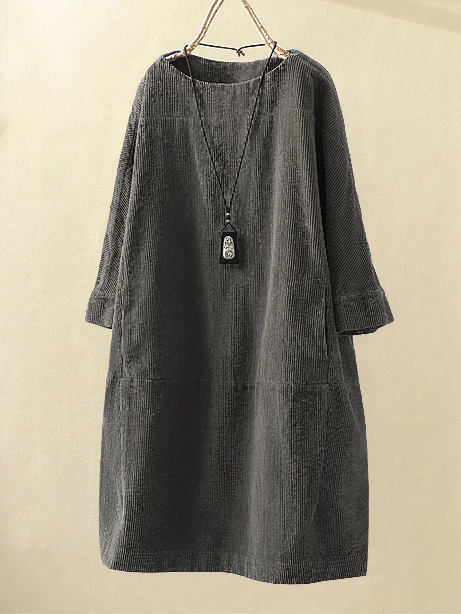 Ellie | Corduroy Tunic Dress - Nora & Ivy Boutique