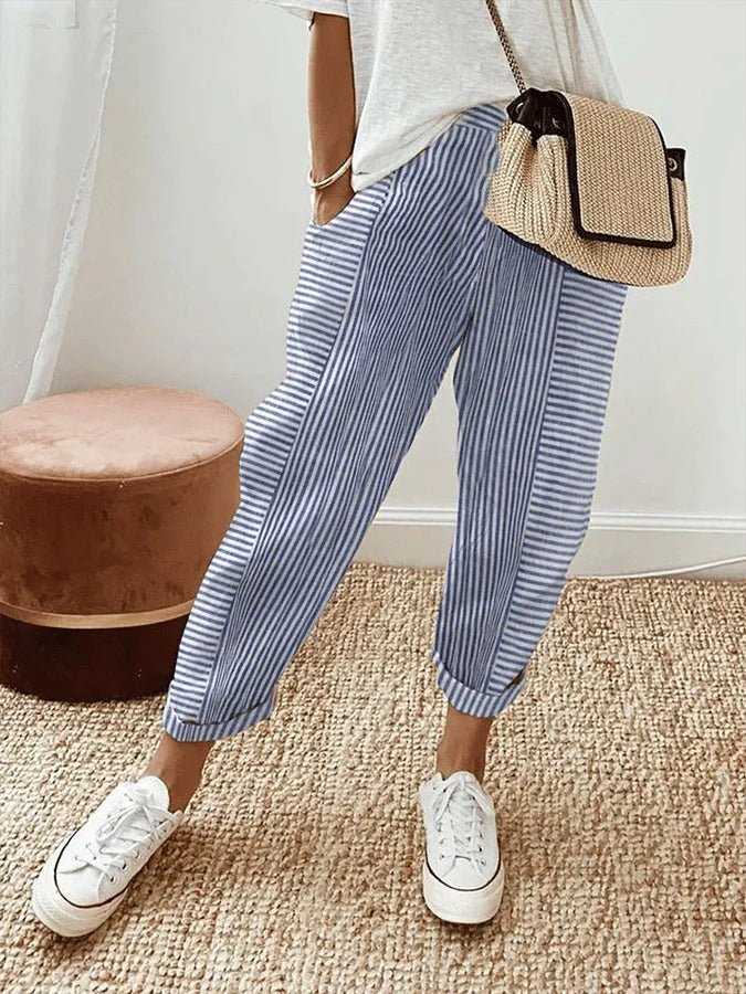 Mia – Timeless Stripe Trousers - Nora & Ivy Boutique