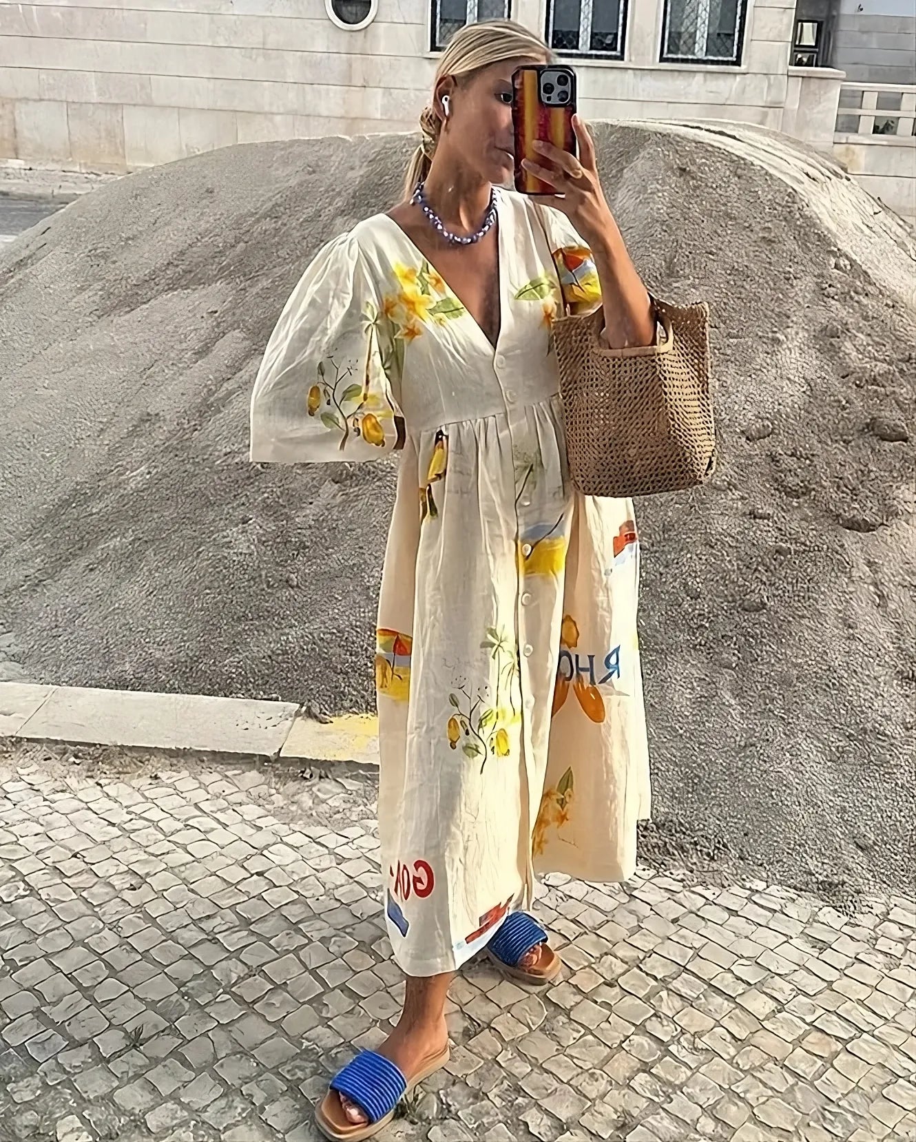 Jade | Lovely Greek Pattern Dress - Nora & Ivy Boutique