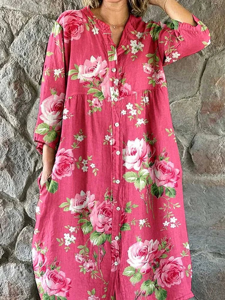 Maddie | Art Floral Dress - Nora & Ivy Boutique