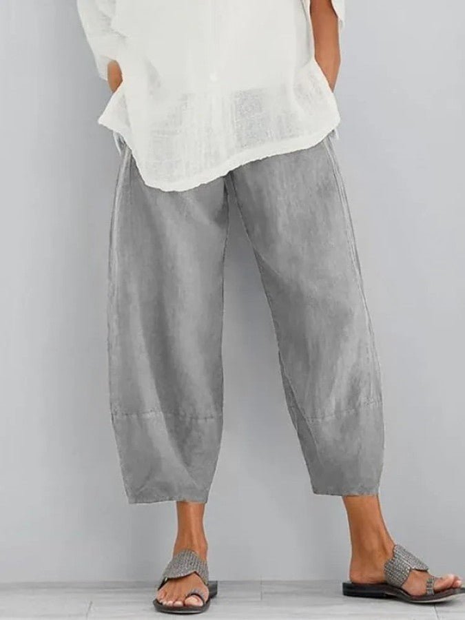 Sophie - Linnen Breeze Cropped Trousers - Nora & Ivy Boutique