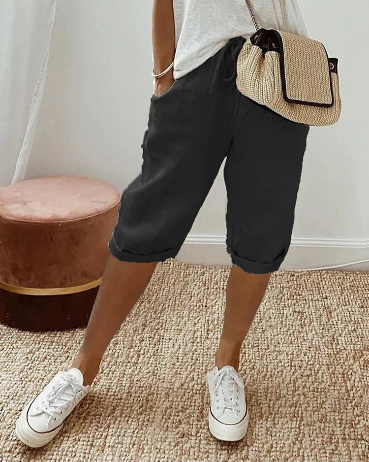 Zoe - Easy Wear Knee - Length Trousers - Nora & Ivy Boutique