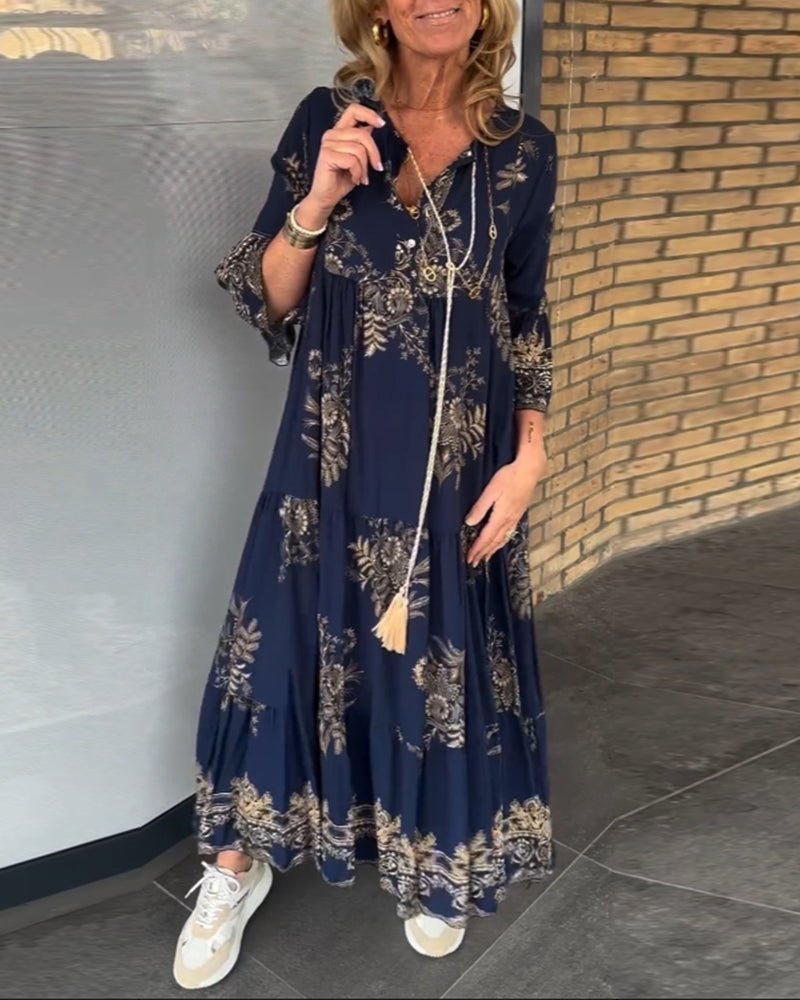 Alaia | V - Neck Elegance Dress - Nora & Ivy Boutique