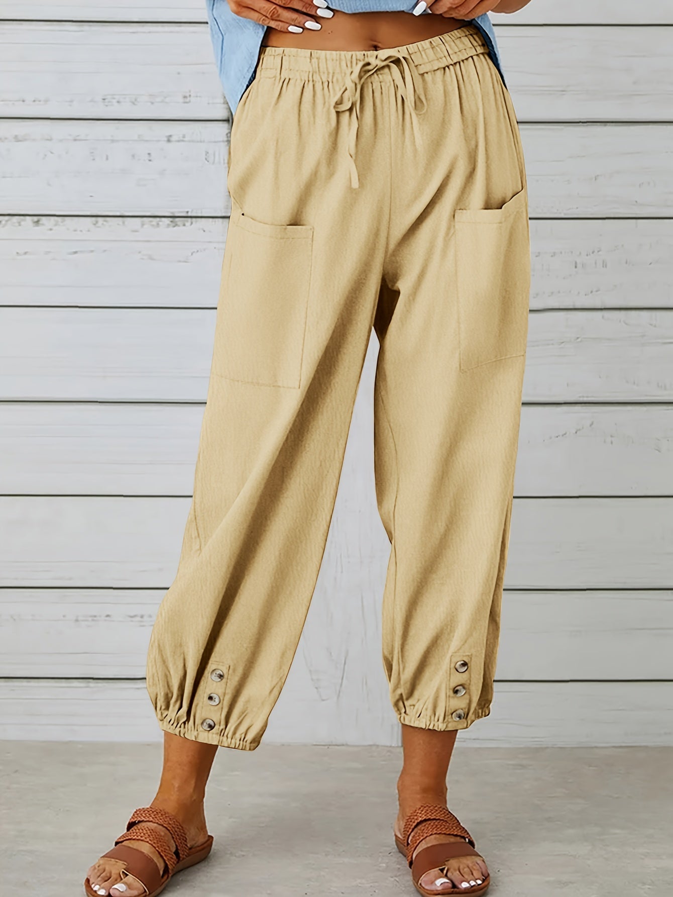 Kate - Wide Leg Capri Pants - Nora & Ivy Boutique
