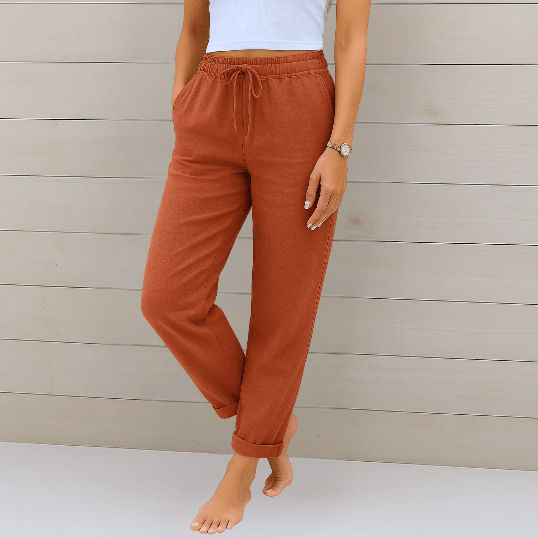 Indie - Premium Breathable Linen Stretch Trousers - Nora & Ivy Boutique