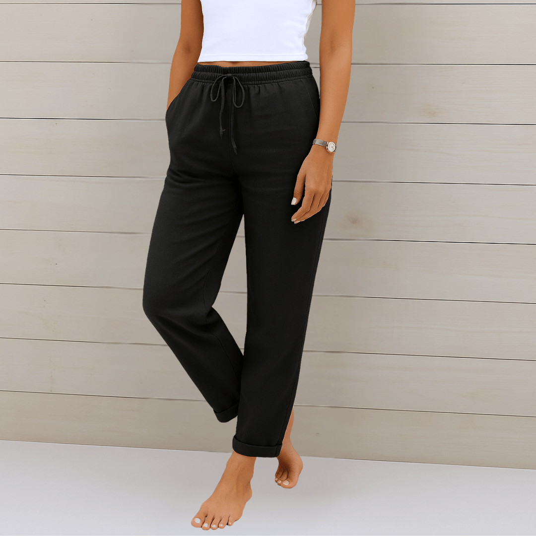 Indie - Premium Breathable Linen Stretch Trousers - Nora & Ivy Boutique