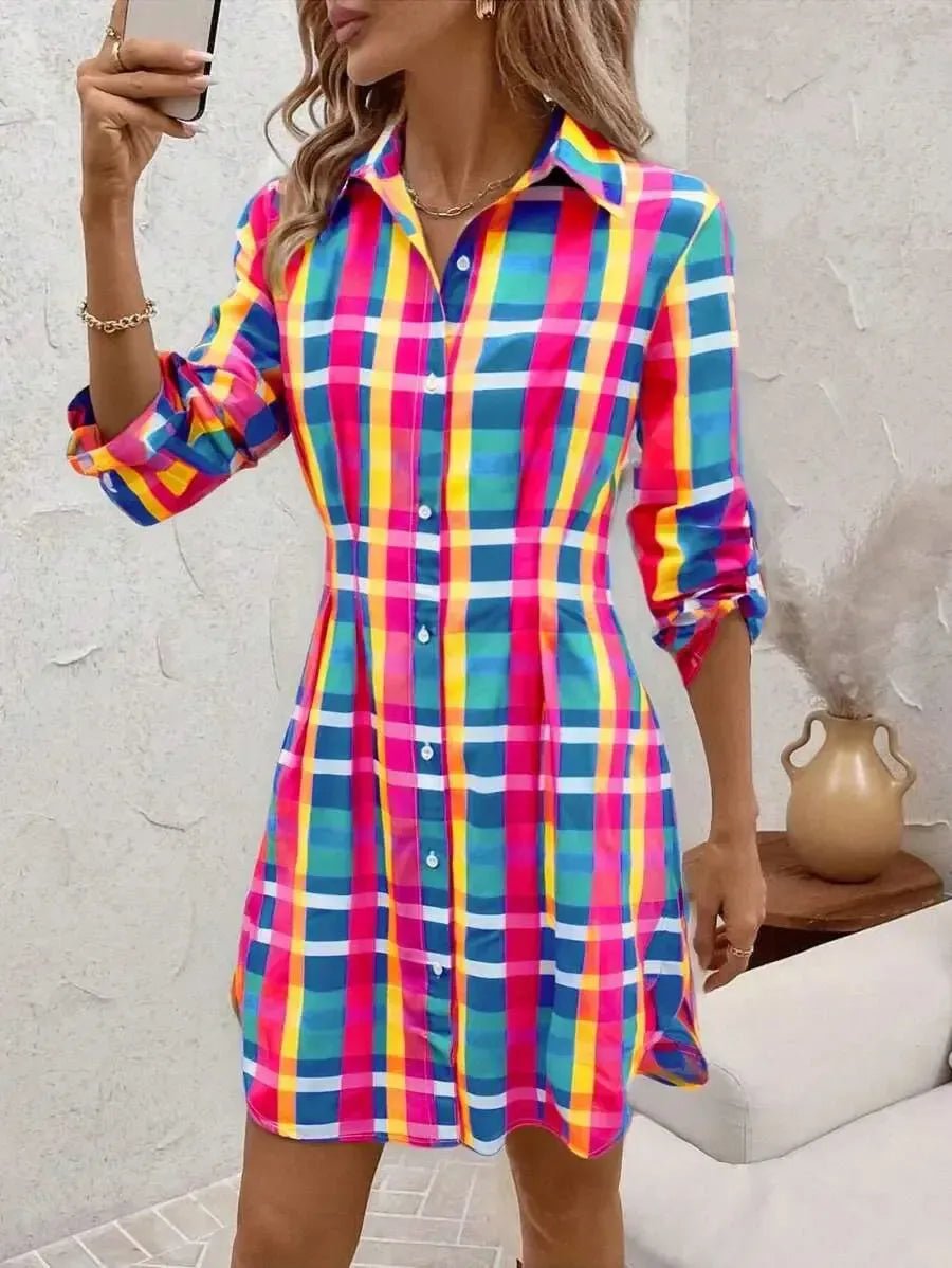 Nisha | Chic Check Mini Dress - Nora & Ivy Boutique