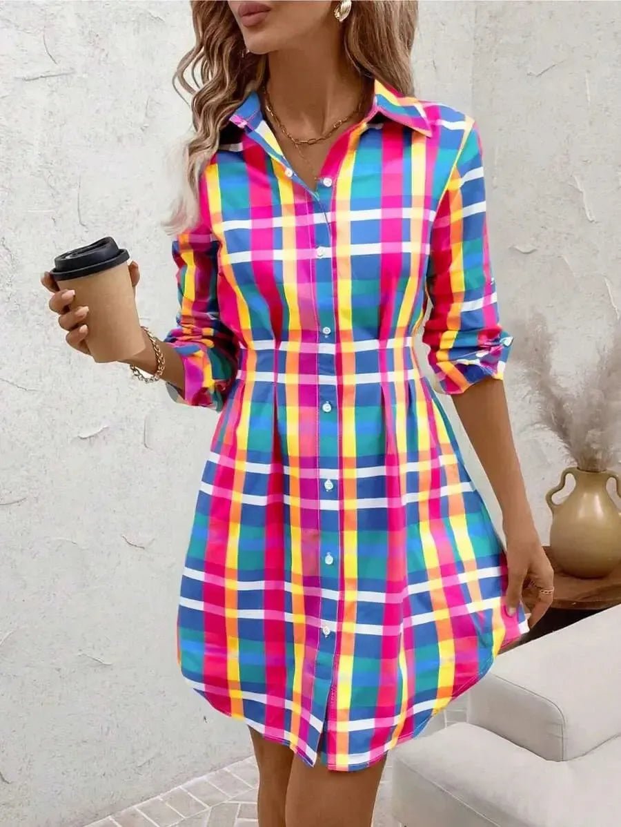 Nisha | Chic Check Mini Dress - Nora & Ivy Boutique