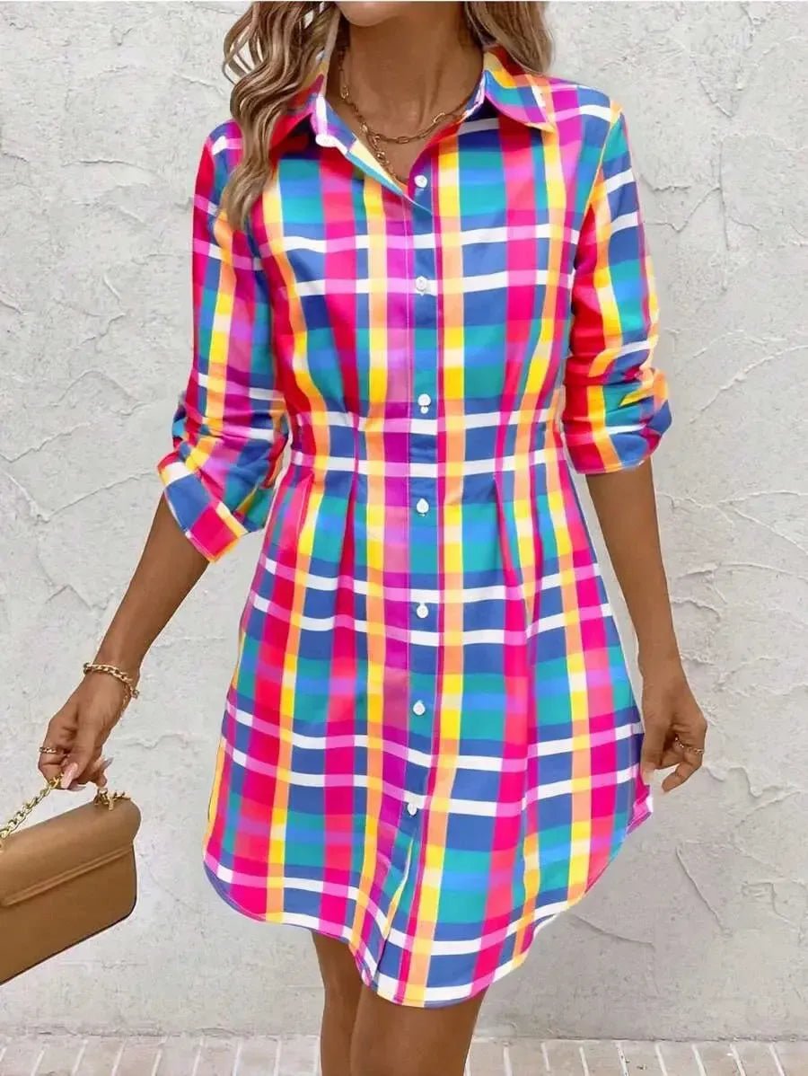 Nisha | Chic Check Mini Dress - Nora & Ivy Boutique