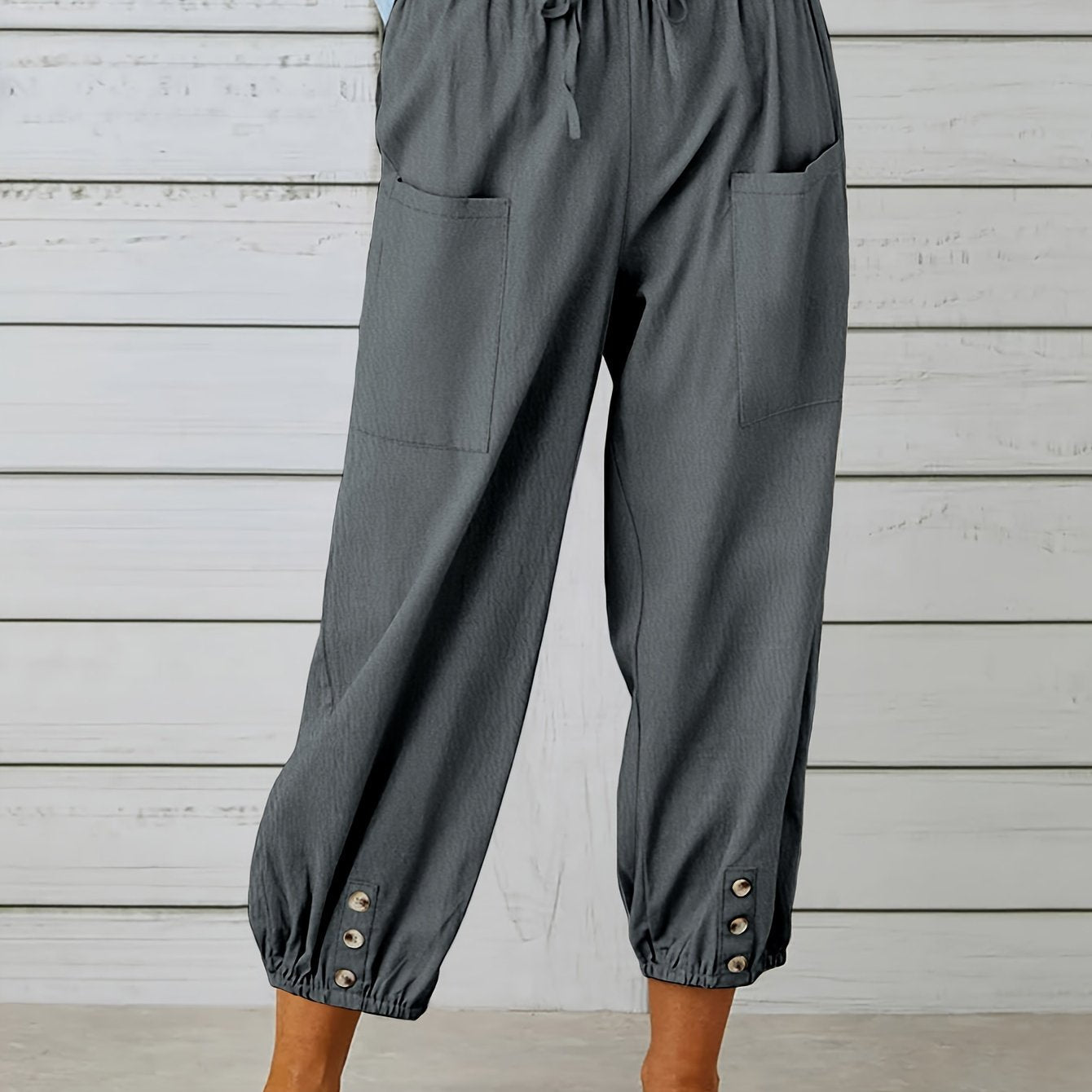 Kate - Wide Leg Capri Pants - Nora & Ivy Boutique
