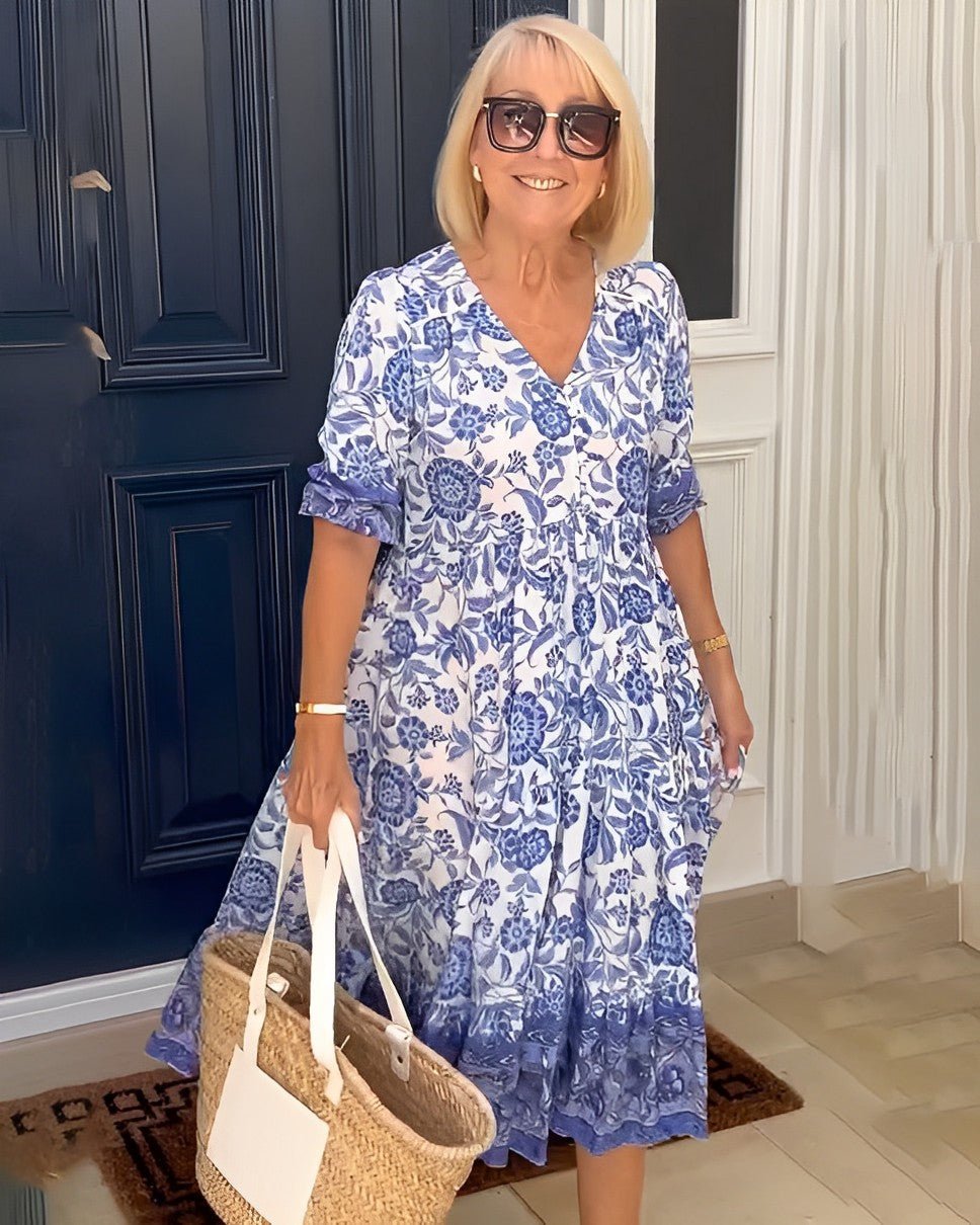 Keisha | Graceful V - Neck Floral - Nora & Ivy Boutique