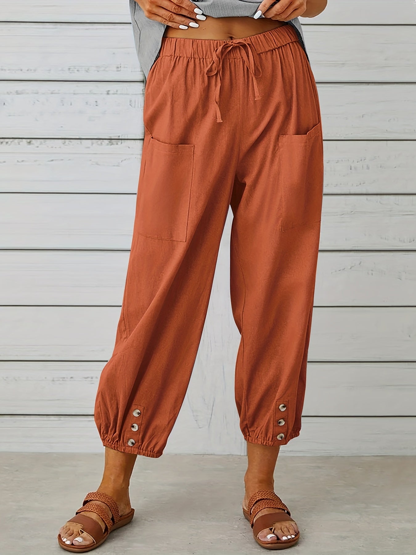 Kate - Wide Leg Capri Pants - Nora & Ivy Boutique