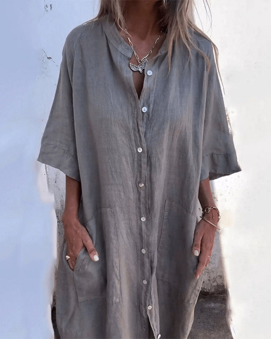 Calixa | Graceful Shirt Dress - Nora & Ivy Boutique