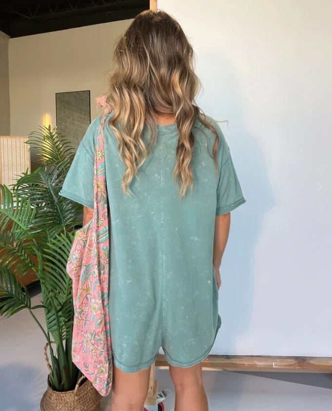 Maricel | Chic Washed Romper - Nora & Ivy Boutique