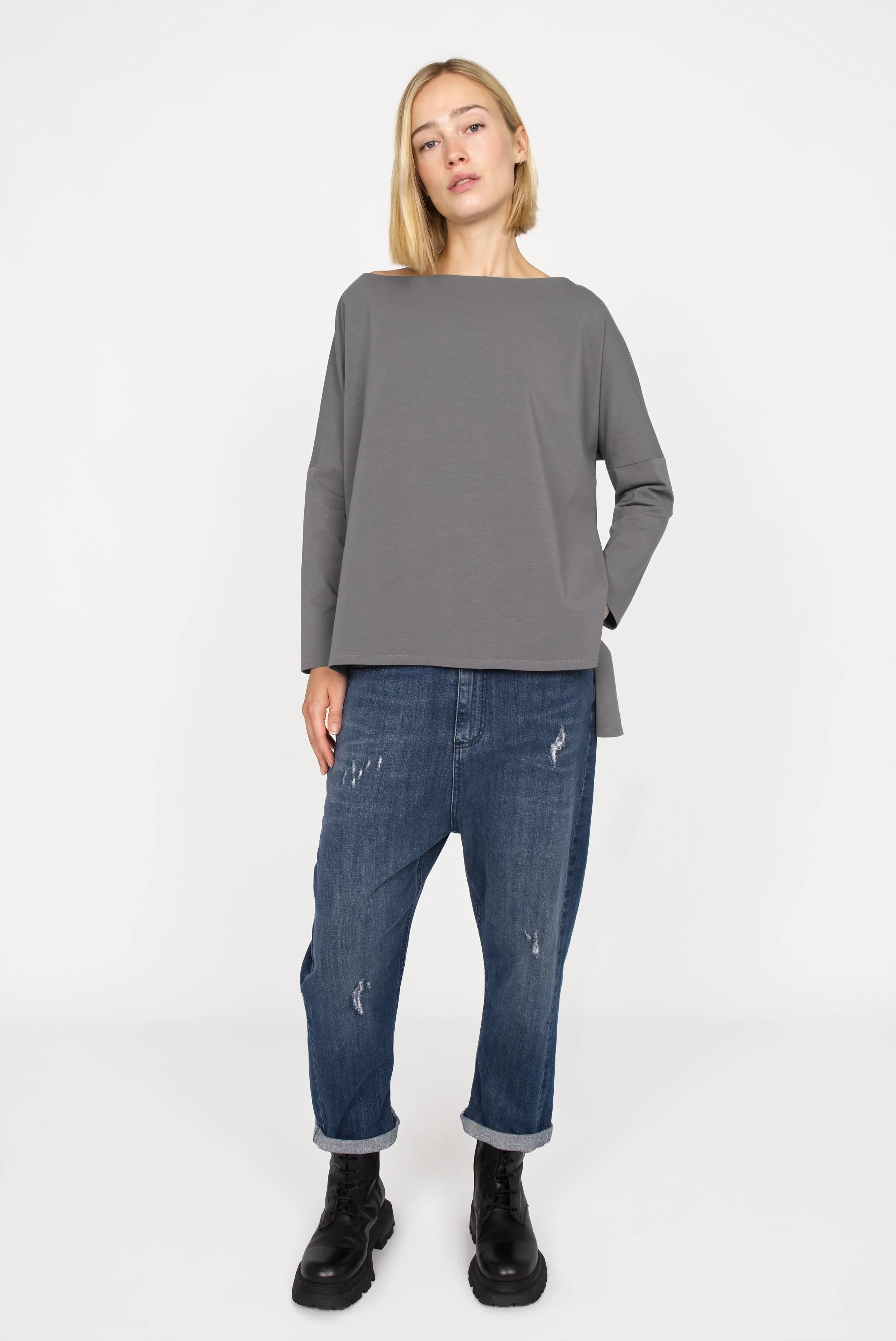 AMALEA relaxed fit longsleeve