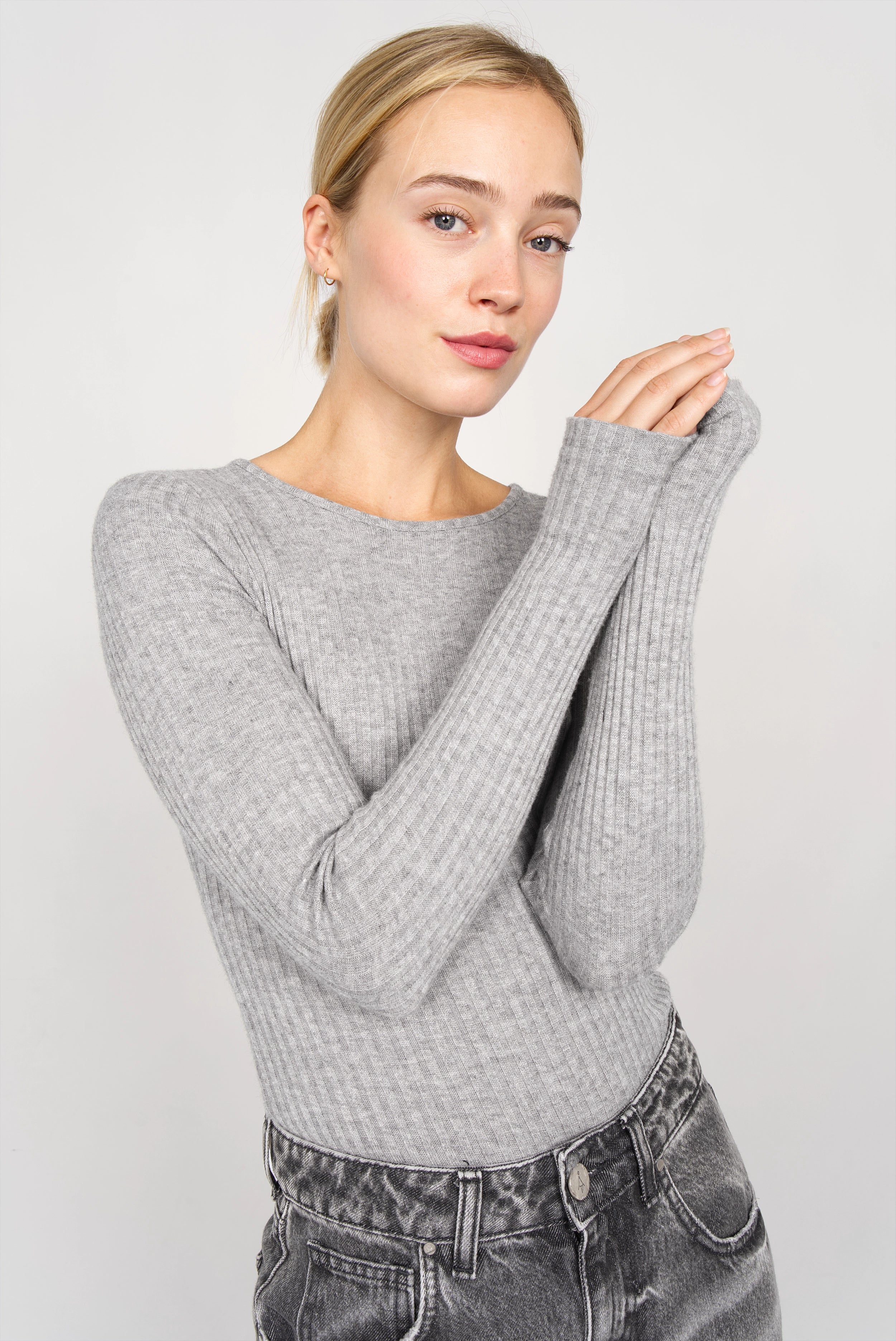 BETTIE longsleeve in fine knit rib