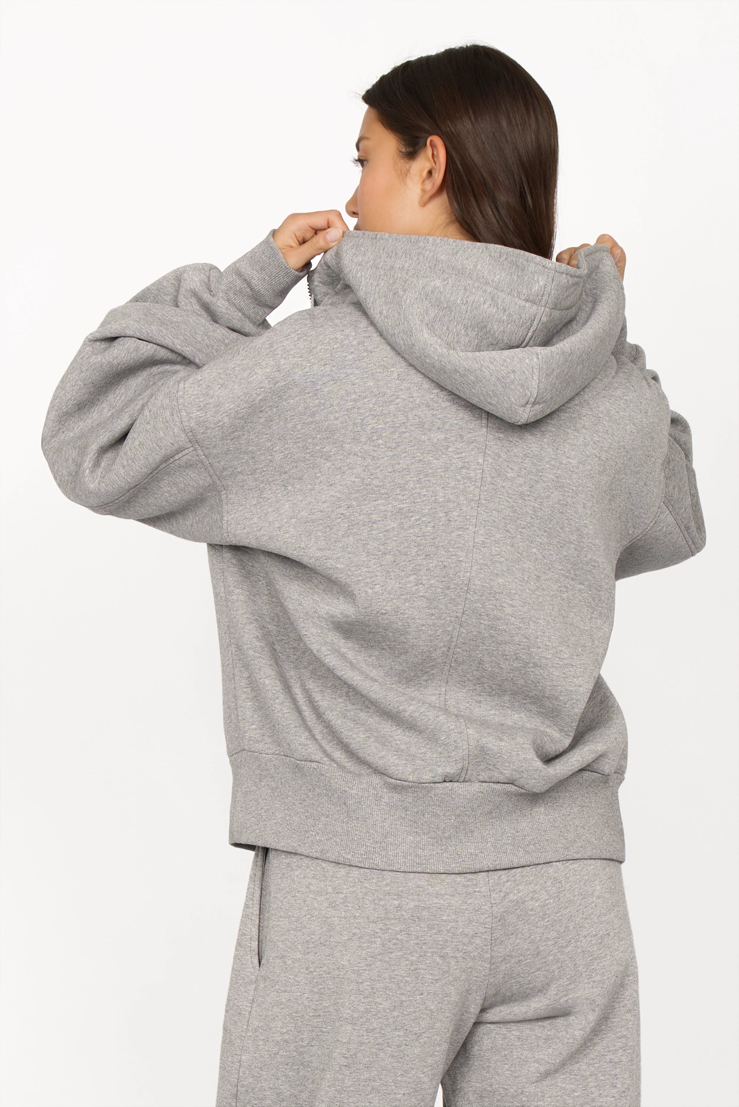 HEDIE Zip-Hoodie Grey melange