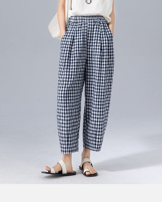 Clara - Gingham Trousers - Nora & Ivy Boutique