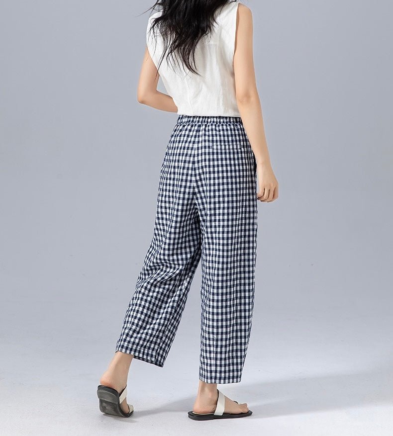 Clara - Gingham Trousers - Nora & Ivy Boutique