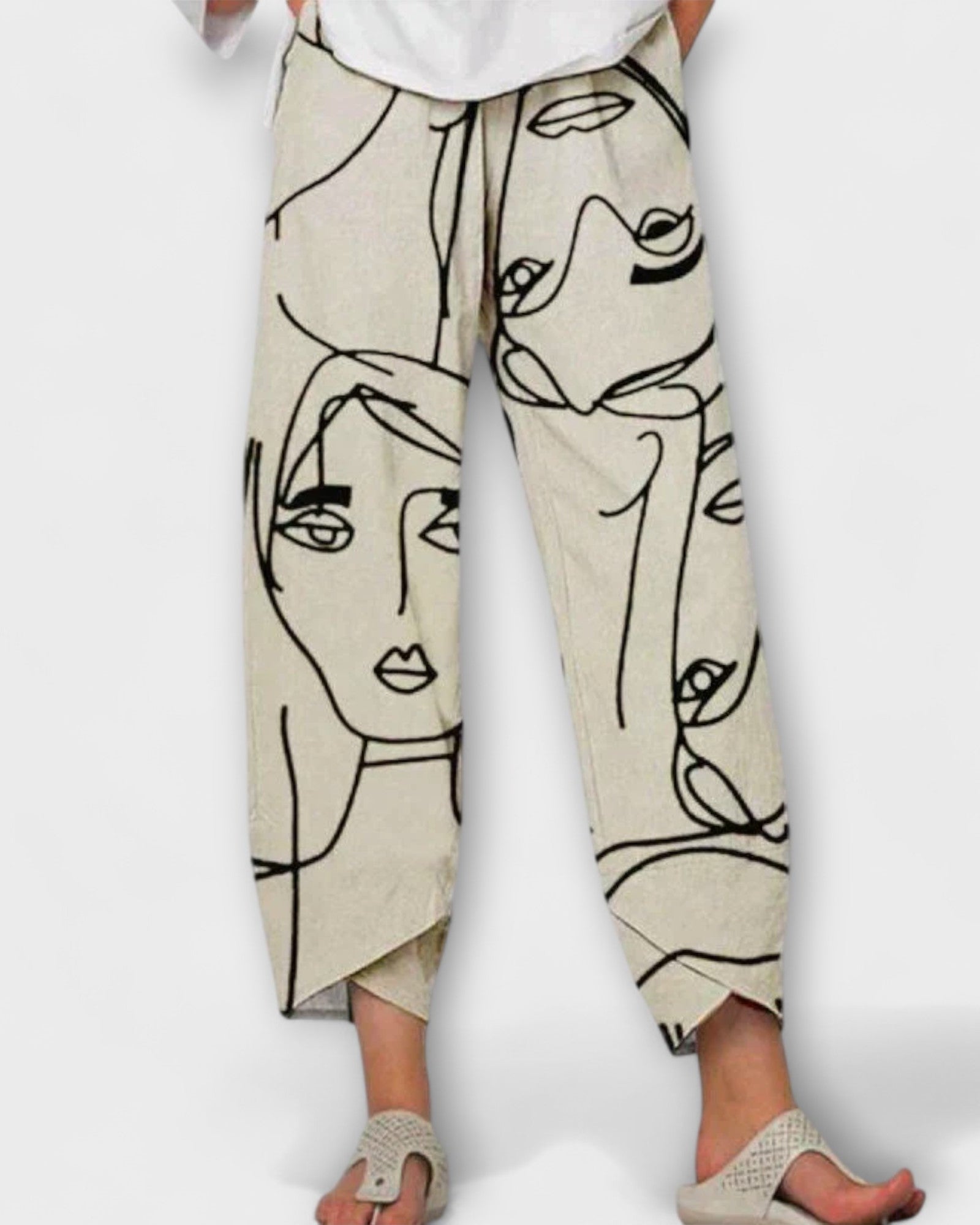 Madeleine - Artistic Print Trousers - Nora & Ivy Boutique