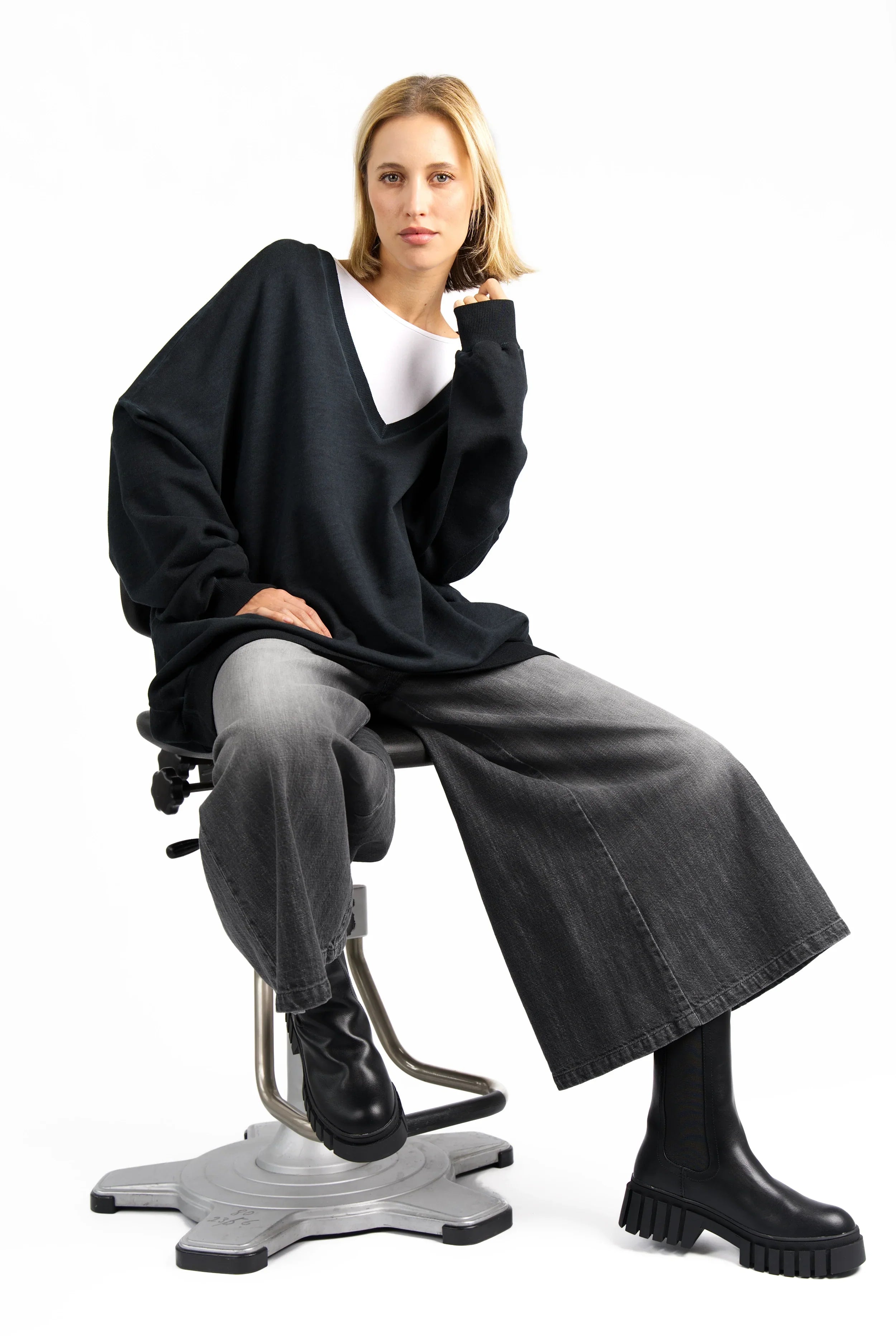 NEDITA cropped wide leg pants
